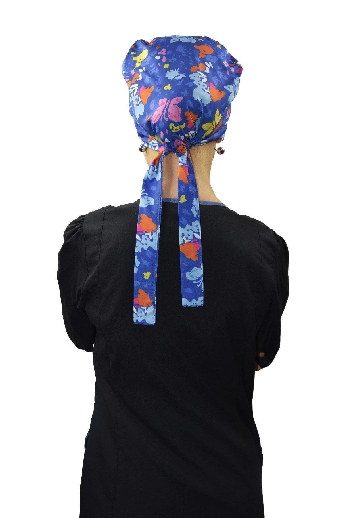 Kadın Butterfly Kelebek Tesettür Doktor Hemşire Hastane Aşçı Bonesi-Nur Ortopedi