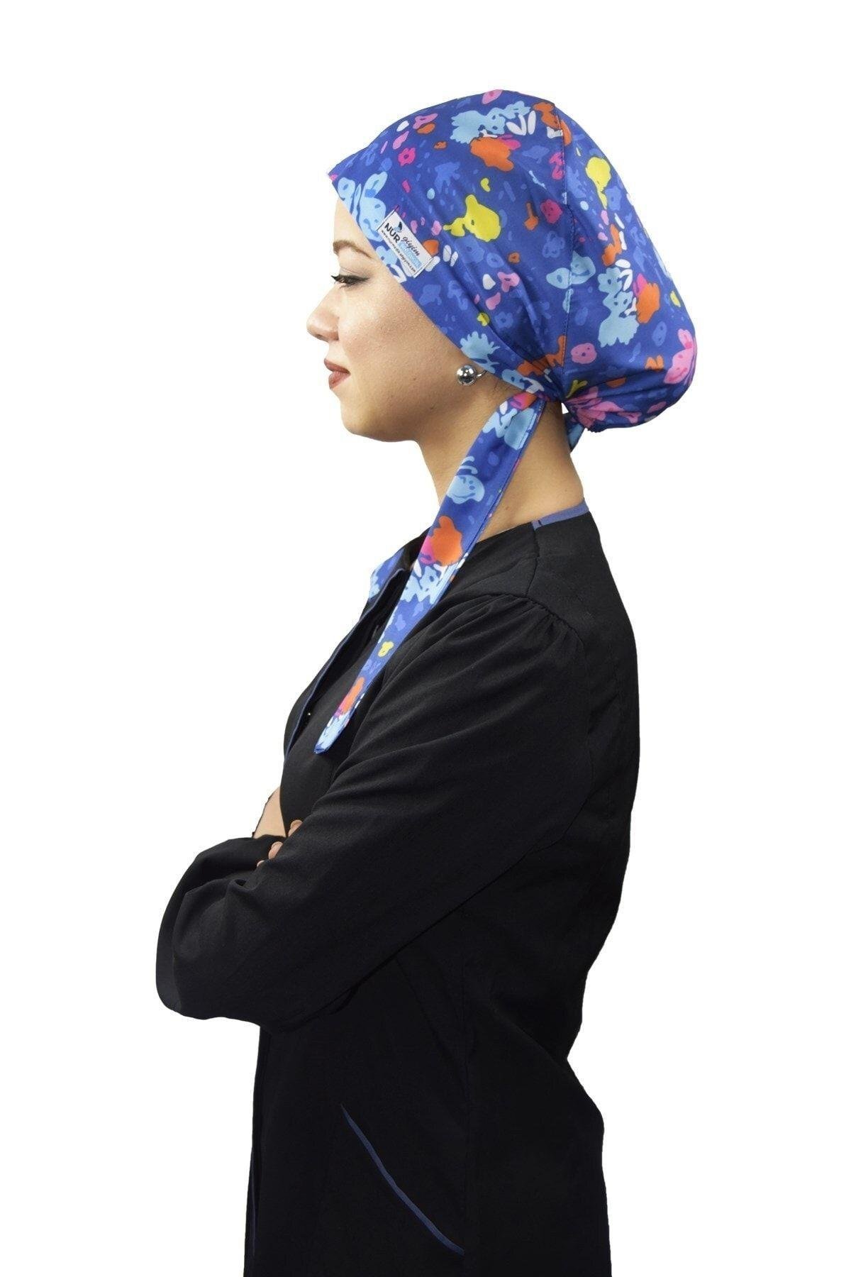 Kadın Butterfly Kelebek Tesettür Doktor Hemşire Hastane Aşçı Bonesi-Nur Ortopedi