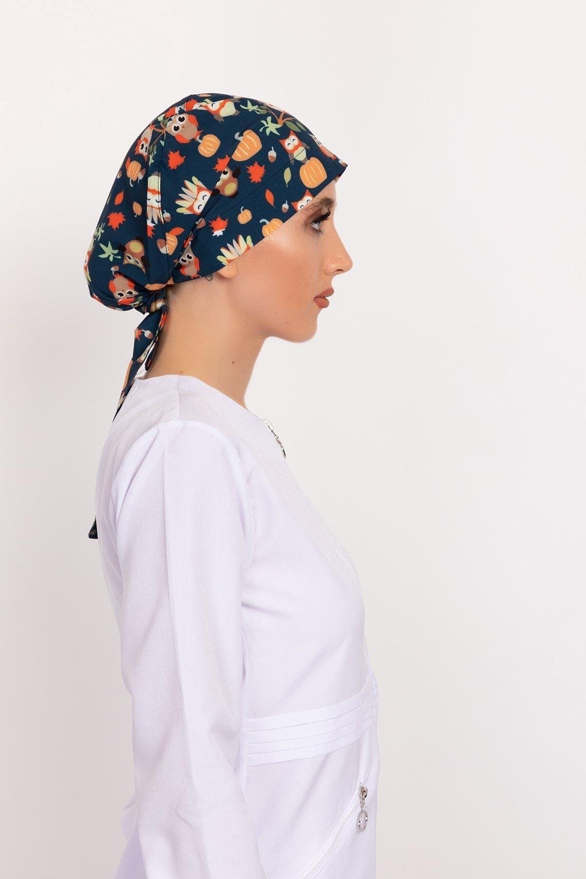 Kadın Kabaklı Baykuş Tesettür Doktor Hemşire Hastane Aşçı Cerrahi Bone-Nur Medikal Giyim