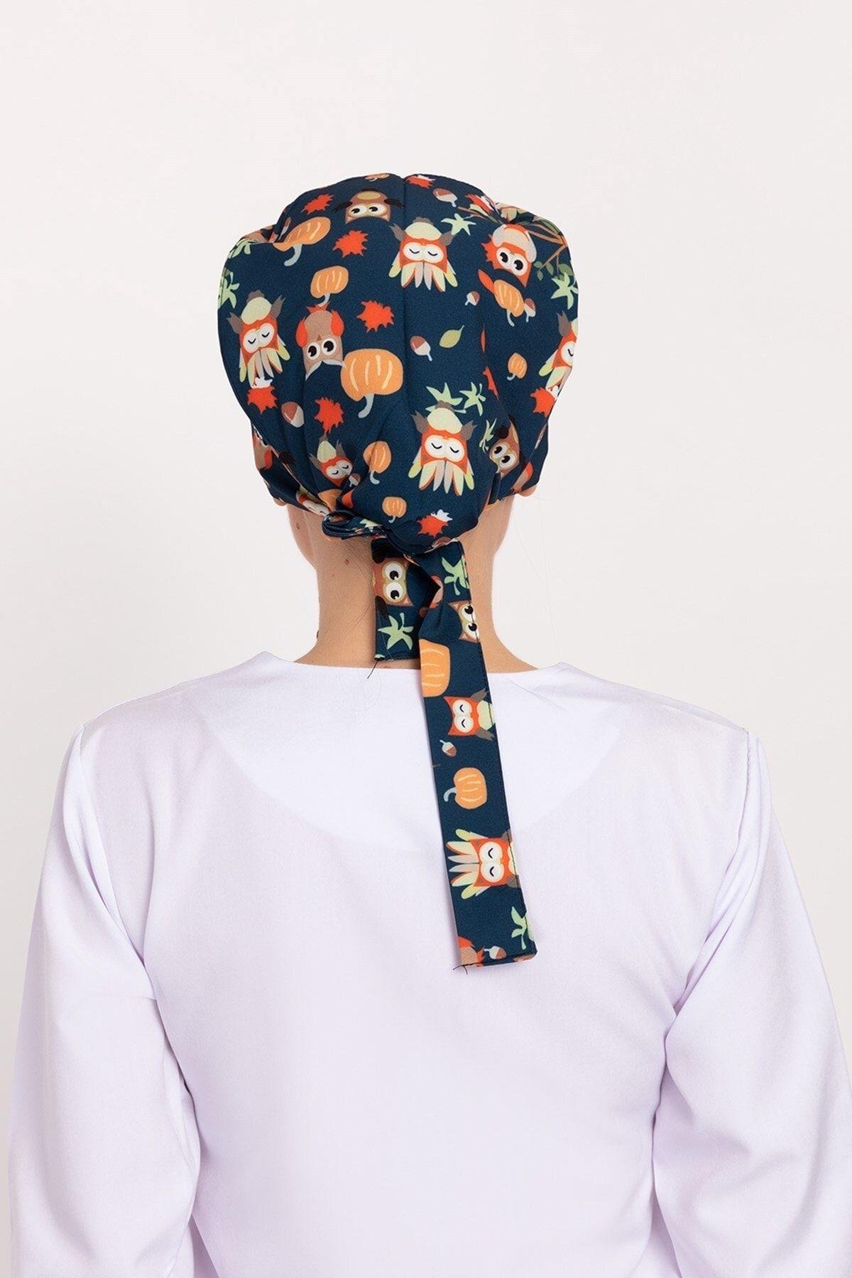 Kadın Kabaklı Baykuş Tesettür Doktor Hemşire Hastane Aşçı Cerrahi Bone-Nur Medikal Giyim