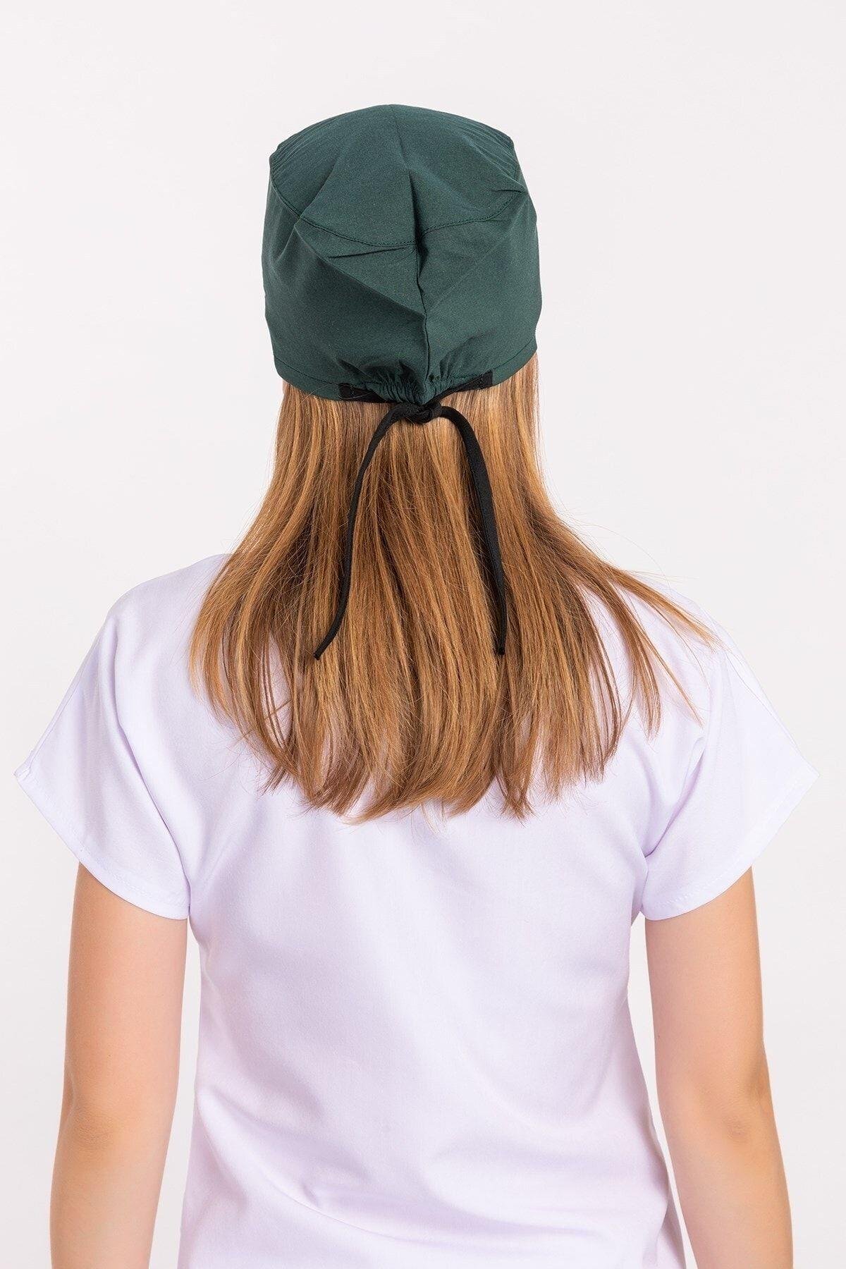 Kadın Ördek Başı Yeşili Kalp Ritim Işlemeli Cerrahi Bone-Nur Medikal Giyim