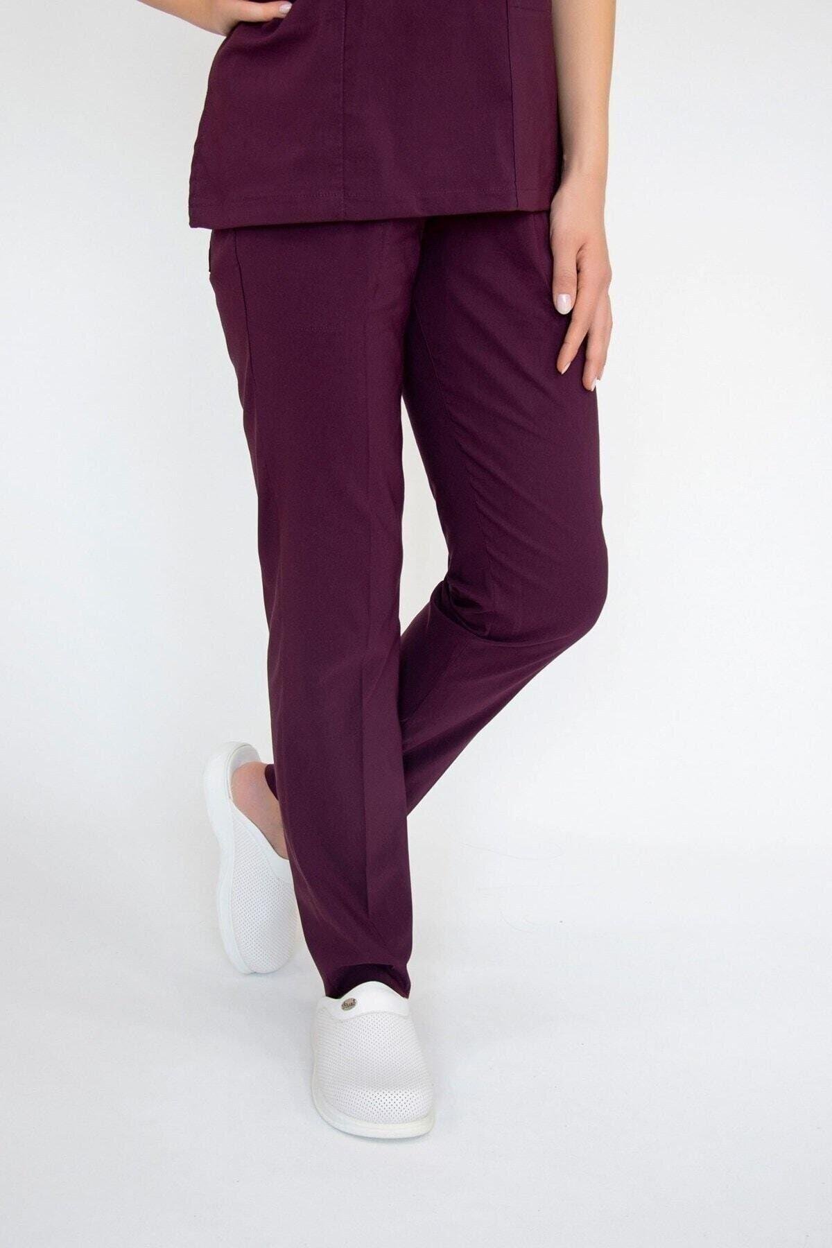 Karadut Rengi Likralı Pantolon-Nur Medikal Giyim