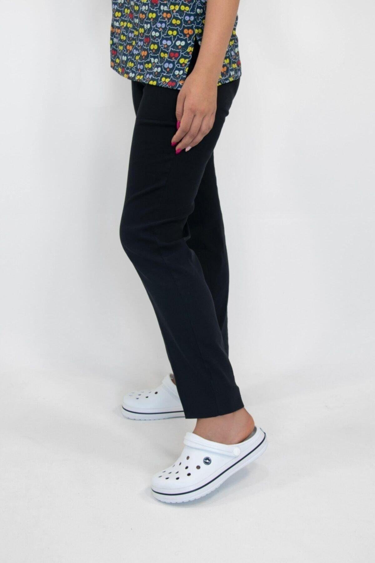 Kedi Gözü Cerrahi Doktor Hemşire Hastane Aşçı Likralı Forma Alt Üst Takım-Nur Medikal Giyim