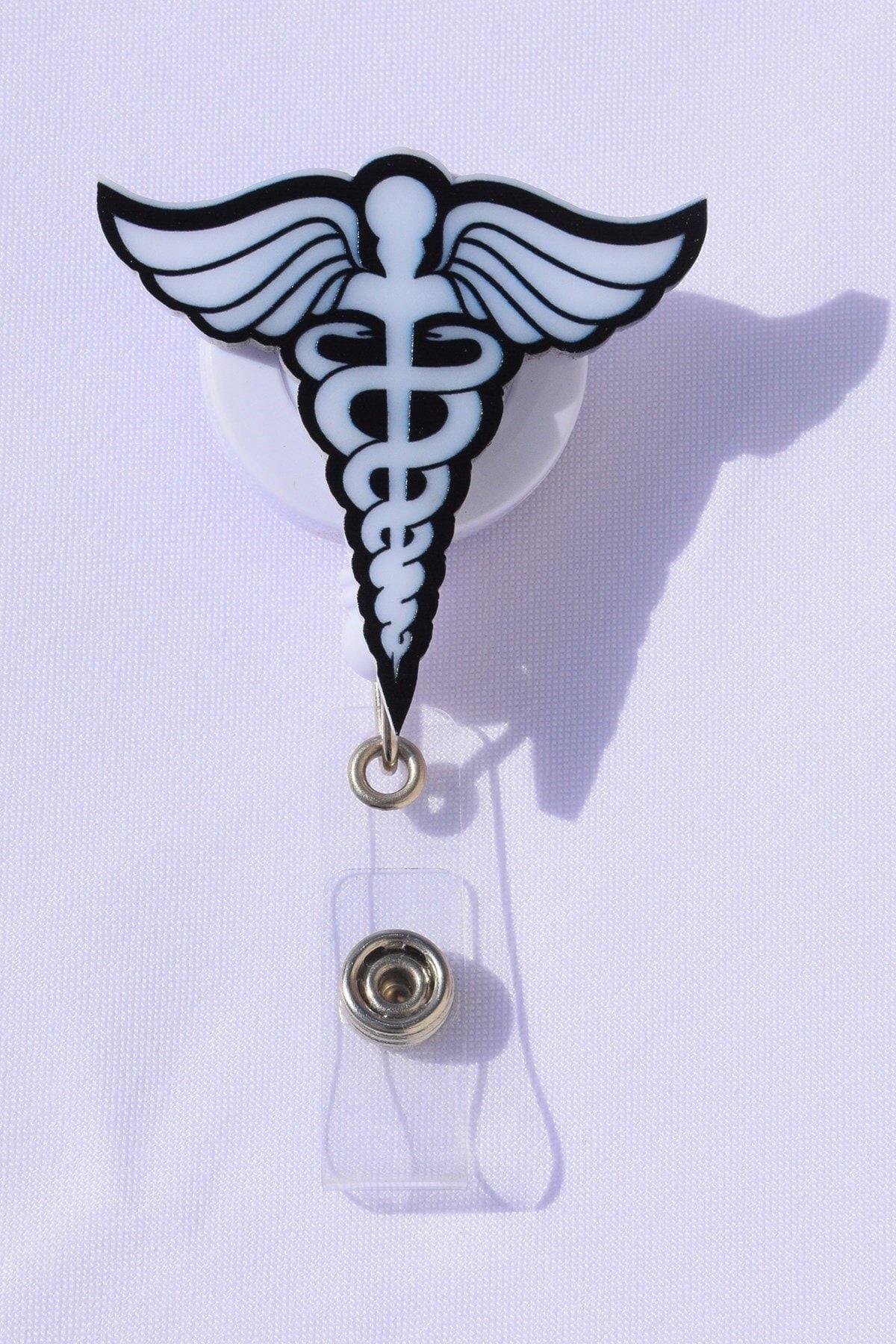 Medikal Tıp Doktor Desenli Yoyo Yaka Kartlığı-Nur Medikal Giyim