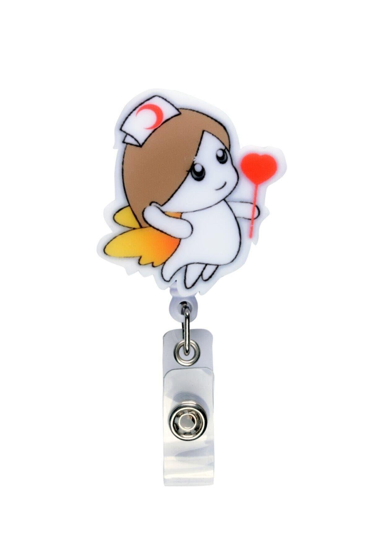 Melek Hemşire Temalı Yoyo Yaka Kartı-Nur Ortopedi