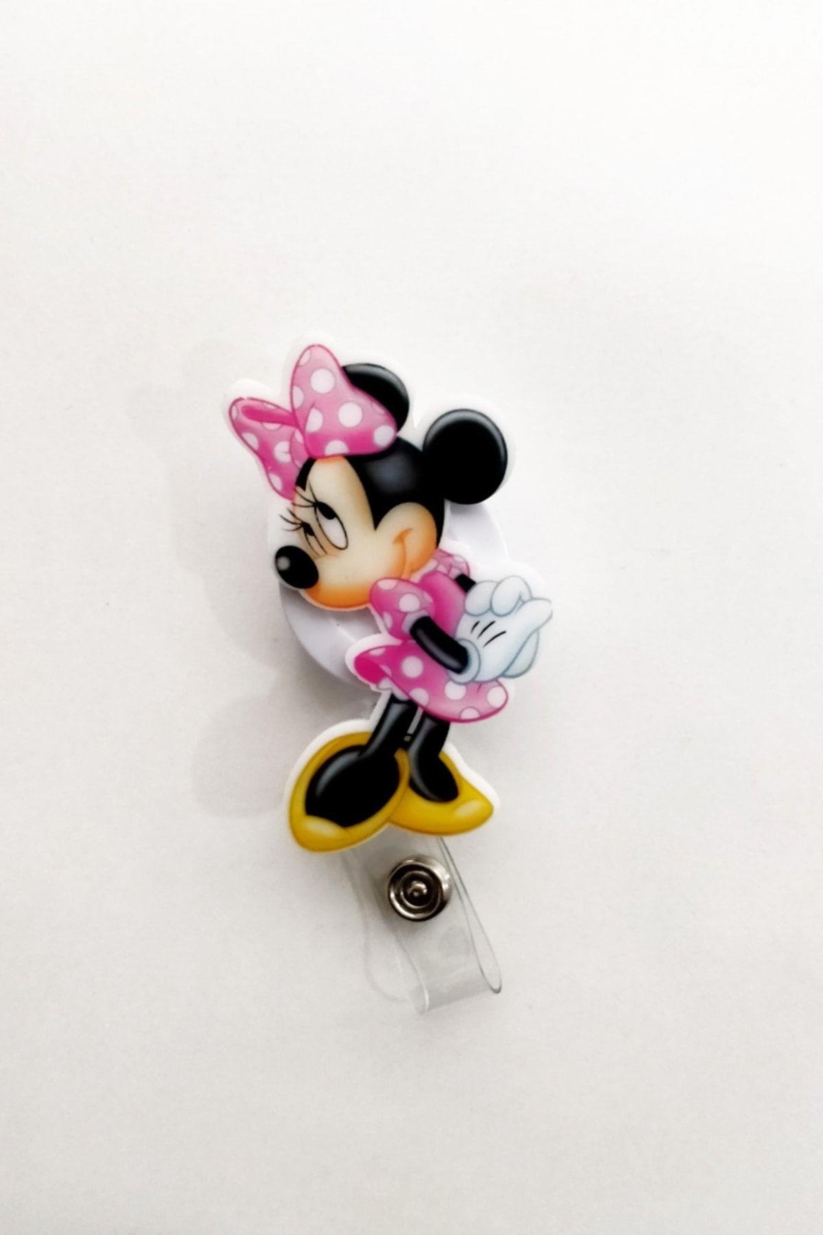 Minnie Mouse Desenli Yoyo Yaka Kartlığı-Nur Medikal Giyim