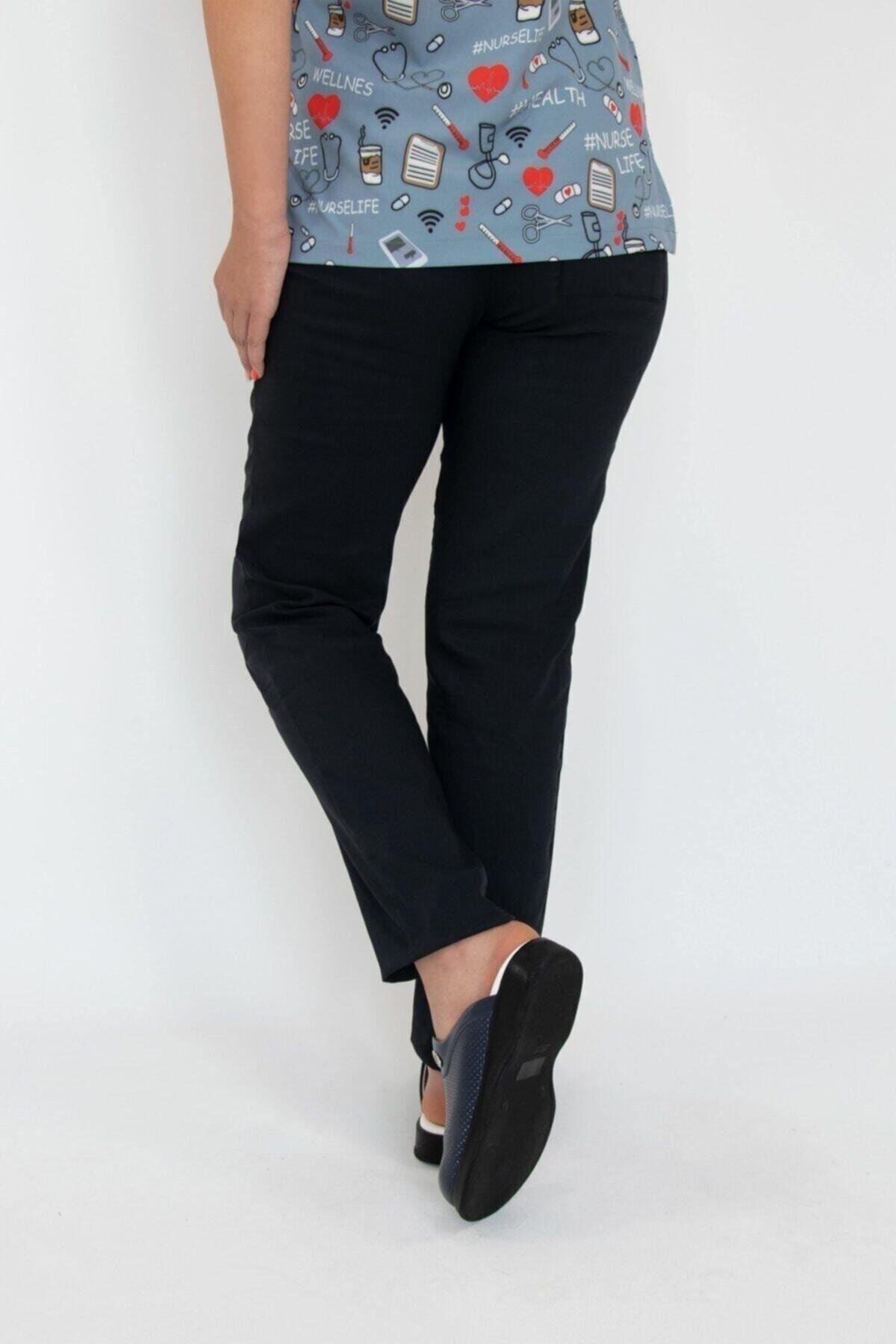 Nurse Life Temalı Cerrahi Doktor Hemşire Hastane Aşçı Likralı Forma Alt Üst Takım-Nur Medikal Giyim