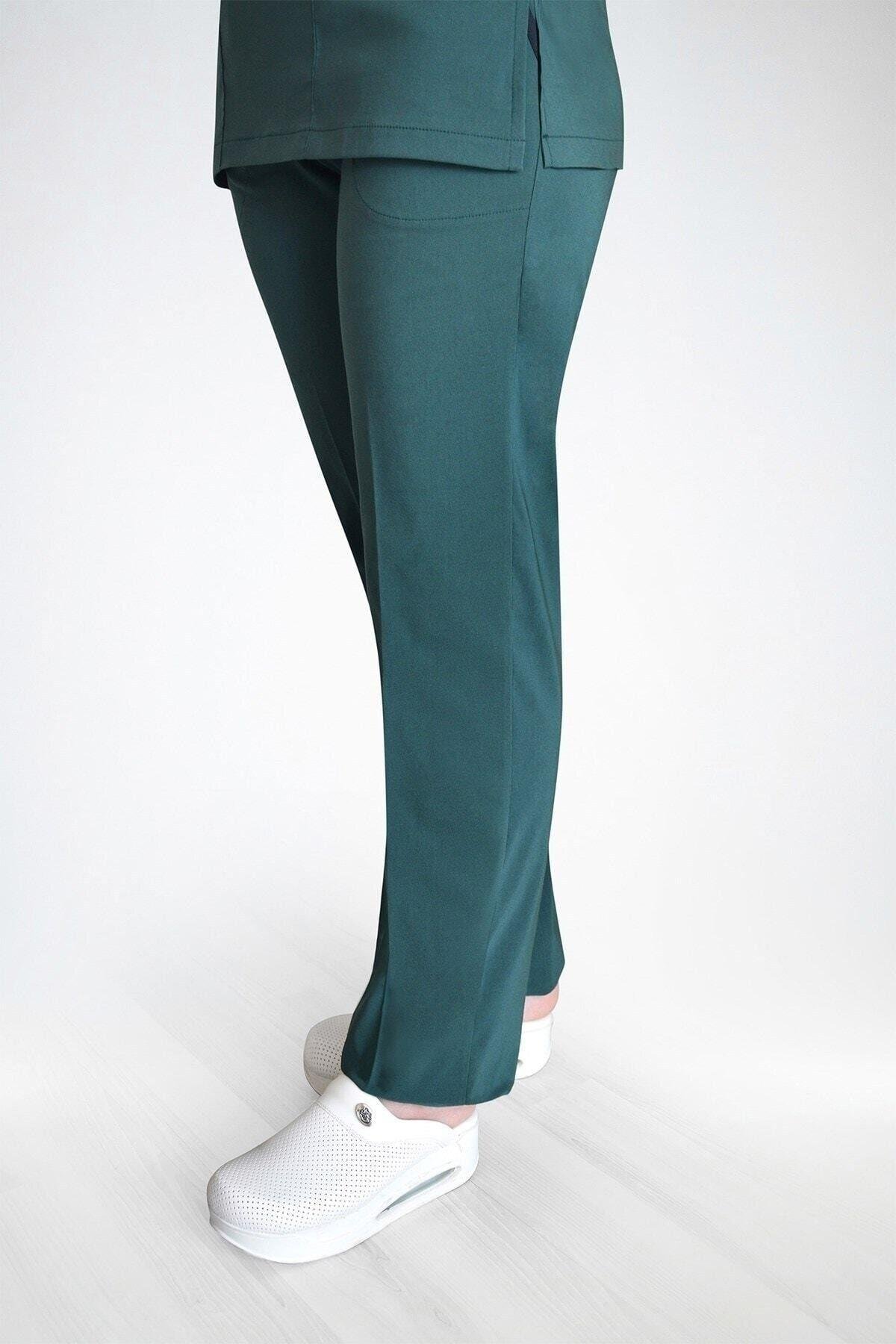 Ördek Başı Yeşili Terikoton Tek Alt Pantolon-Nur Medikal Giyim