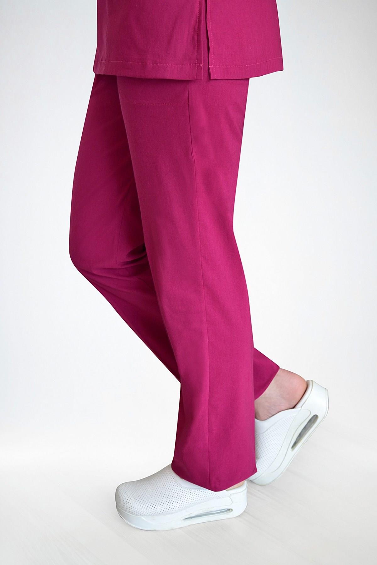 Pembe Likralı Doktor Hemşire Hastane Cerrahi Üniforma Takım-Nur Medikal Giyim