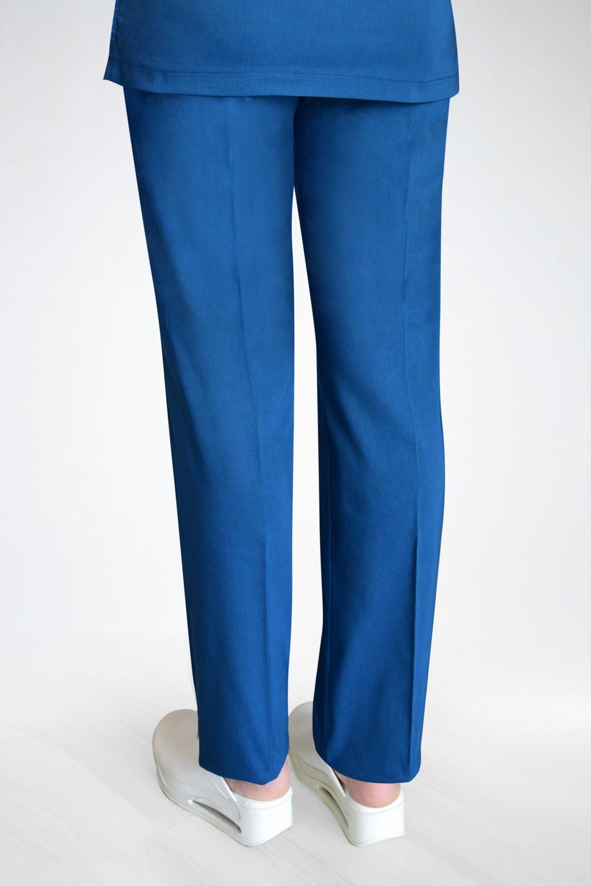 Petrol Mavi Hemşire Doktor Cerrahi Hastane Tek Alt Likralı Pantolon-Nur Medikal Giyim