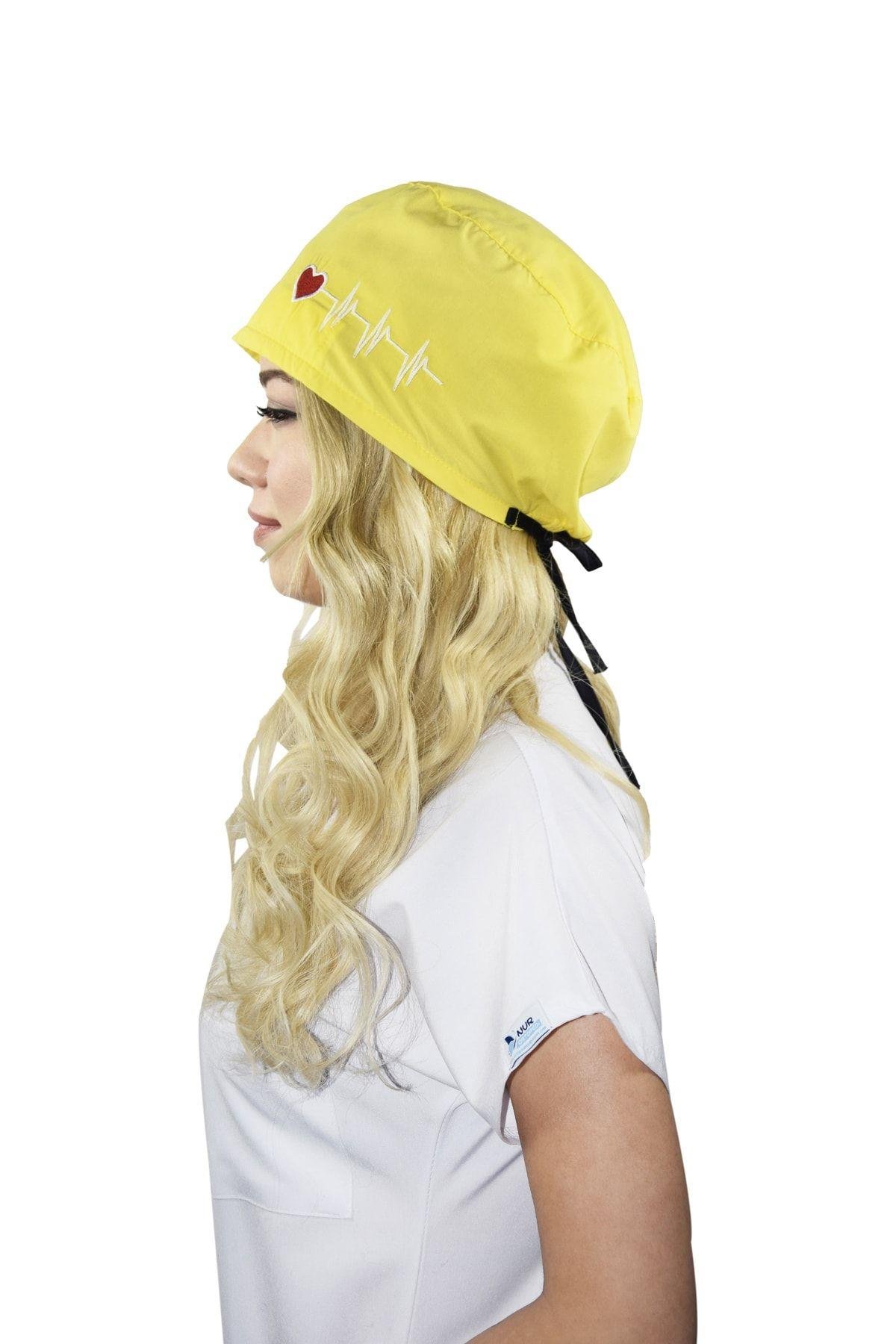 Sarı Renk Kalp Ritimli Doktor Hemşire Hastane Medikal Cerrahi Bone-Nur Ortopedi