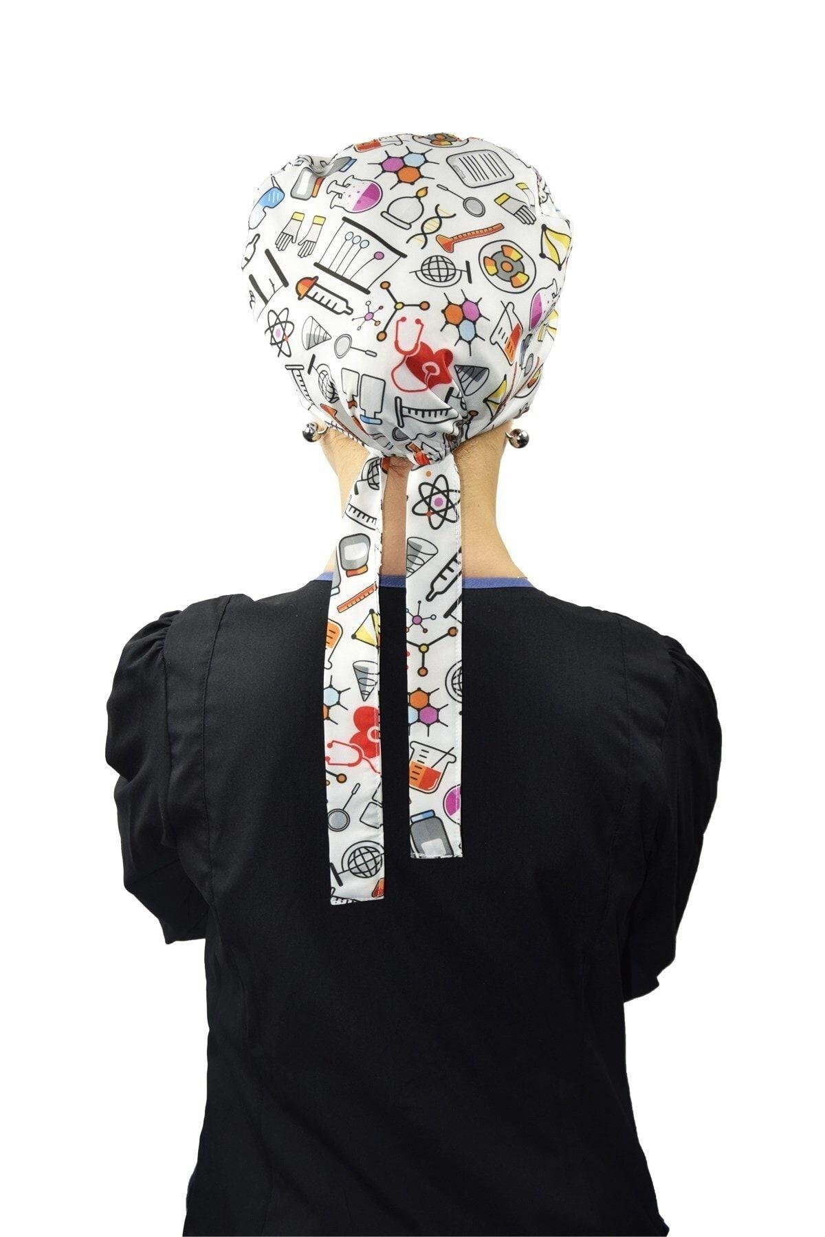 Tesettür Likralı Renkli Laborant Doktor Hemşire Biyolog Araştırmacı Laboratuar Tesettür Cerrahi Bone-Nur Ortopedi