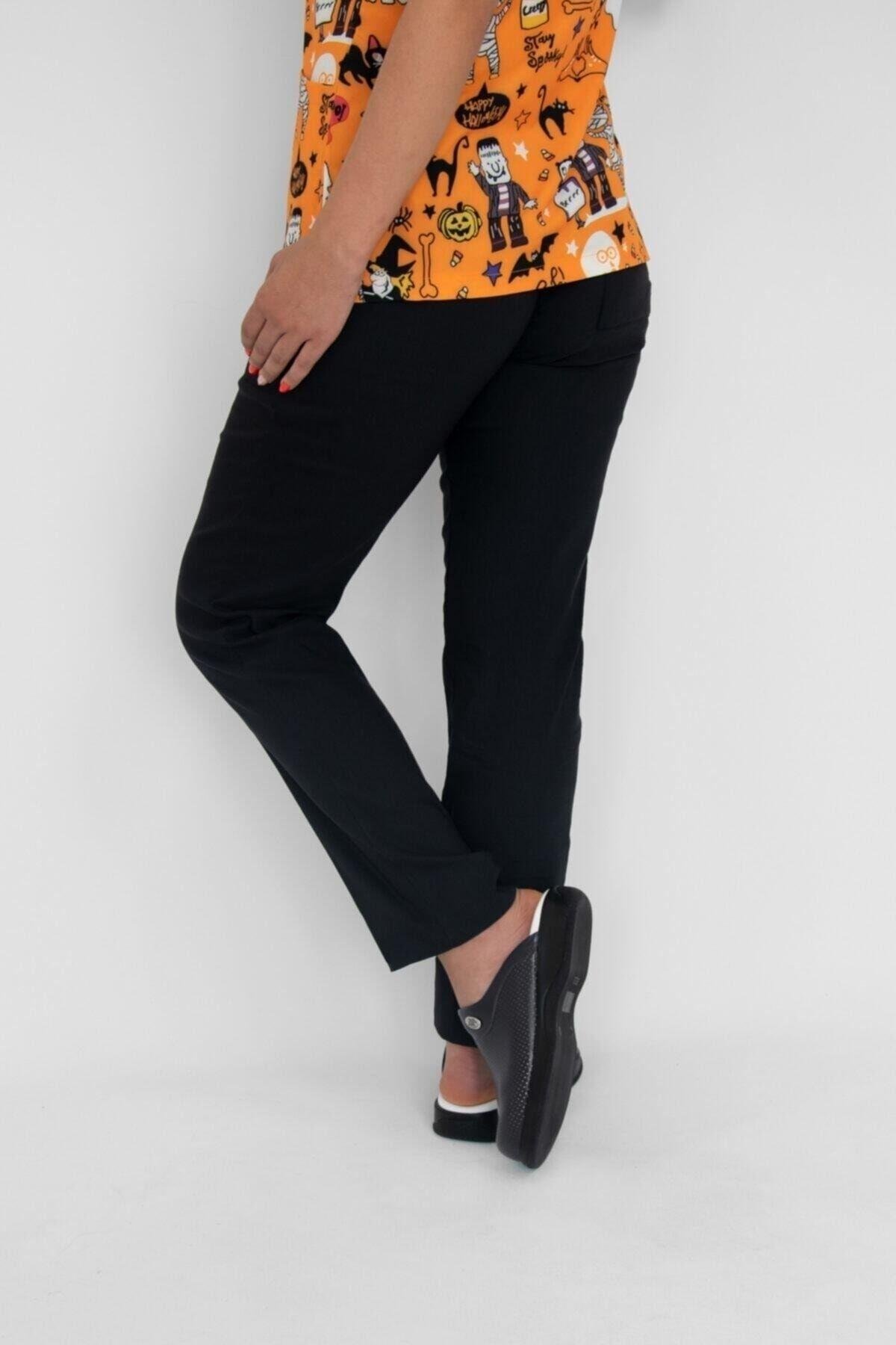 Unisex Cadılar Bayramı Temalı Likralı Alt Üst Forma Takım-Nur Medikal Giyim