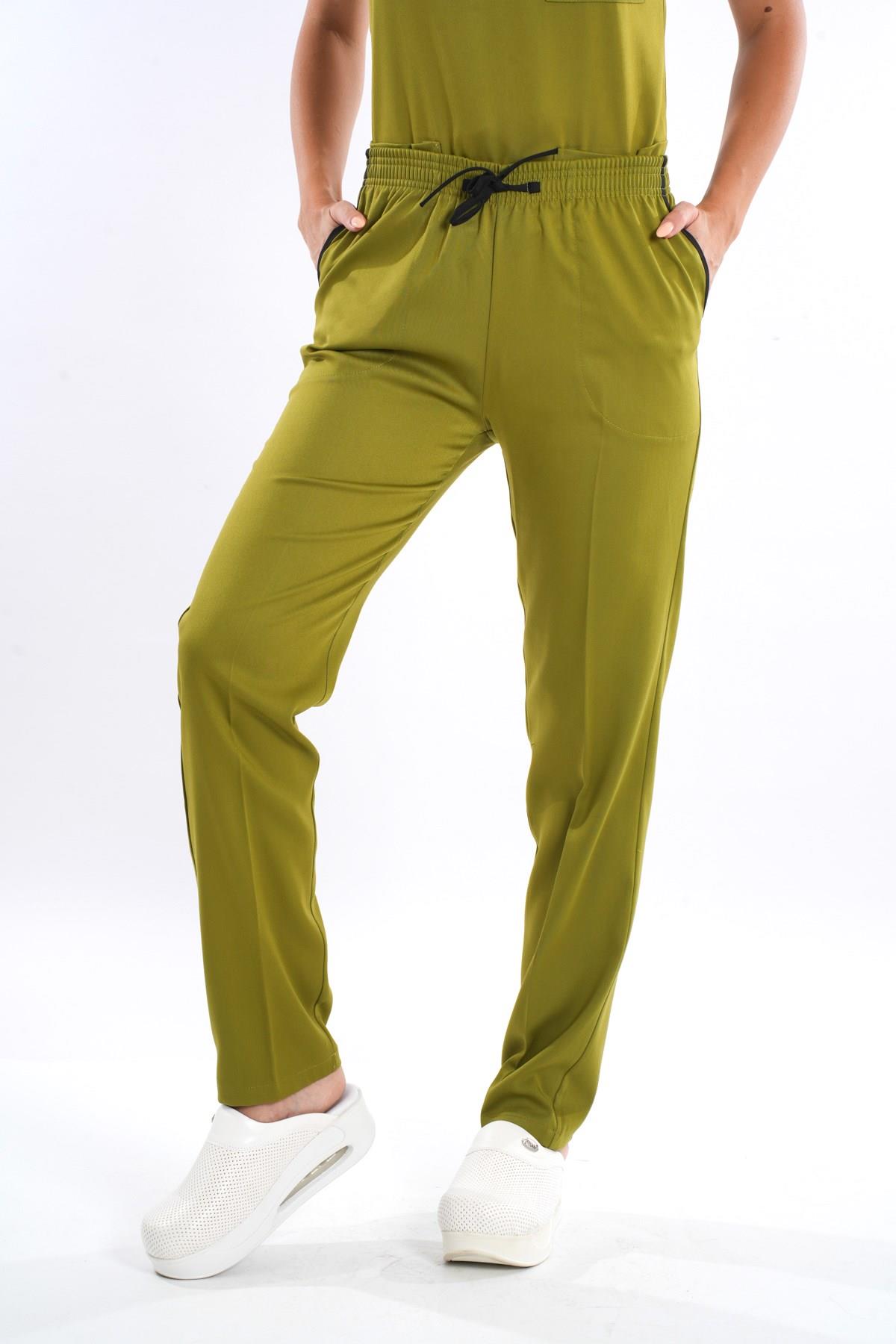 Unisex Elit Likra Yağ Yeşili Hemşire Ve Doktor Üniforma Takımı Scrubs-Nur Medikal Giyim