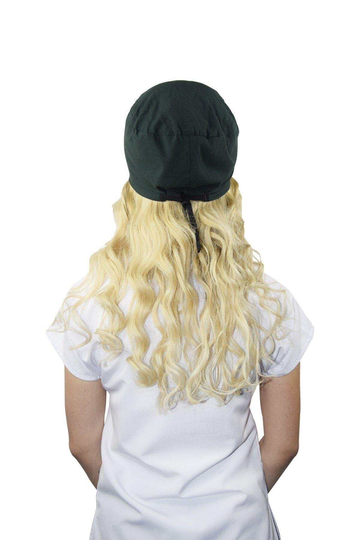 Unisex Kadın Erkek Kadın Erkek Ördekbaşı Yeşili Doktor Hemşire Hastane Medikal Cerrahi Bonesi-Nur Medikal Giyim