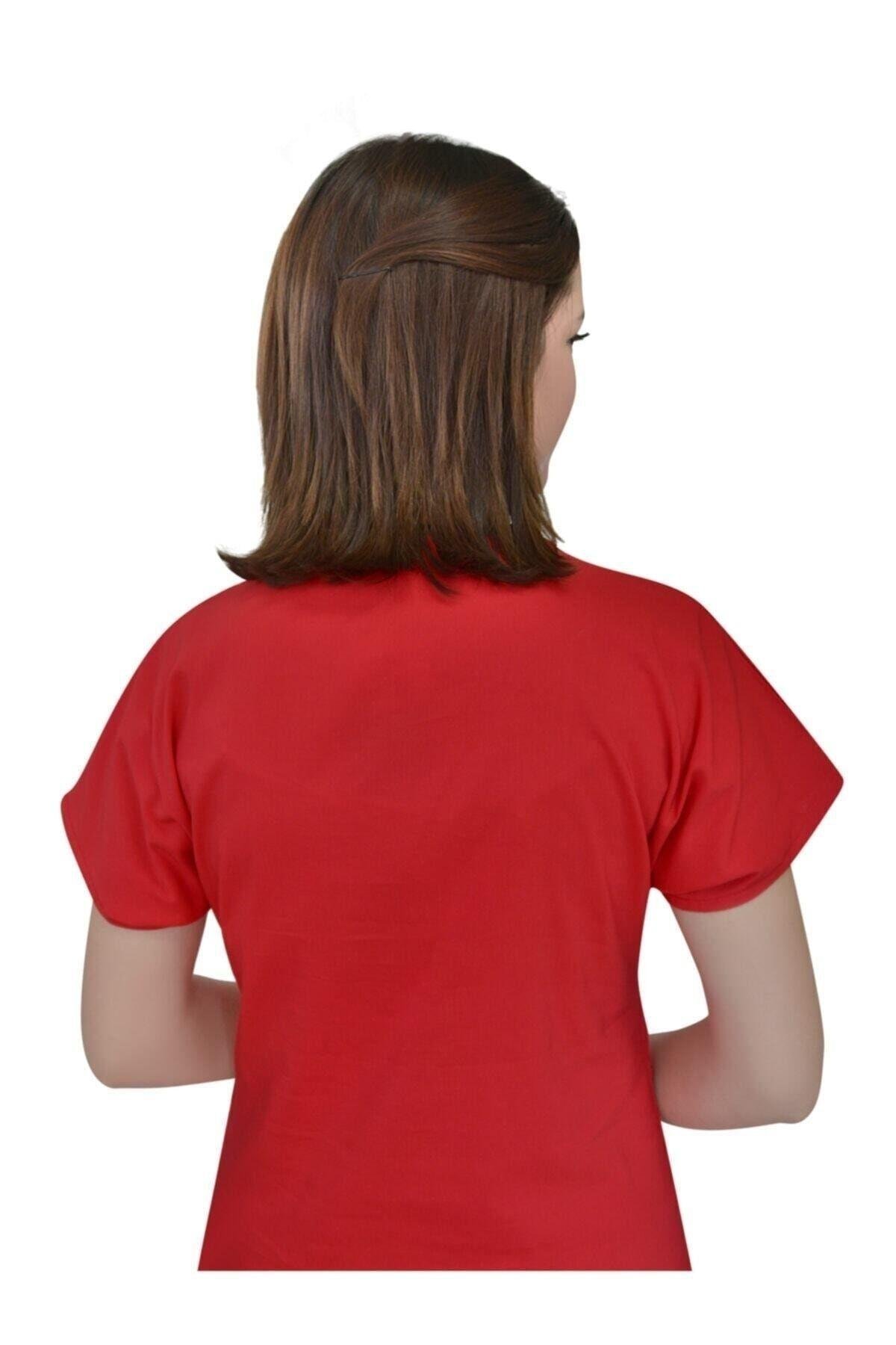 Unisex Kırmızı Likralı Alt Üst Forma Takım Scrubs-Nur Medikal Giyim