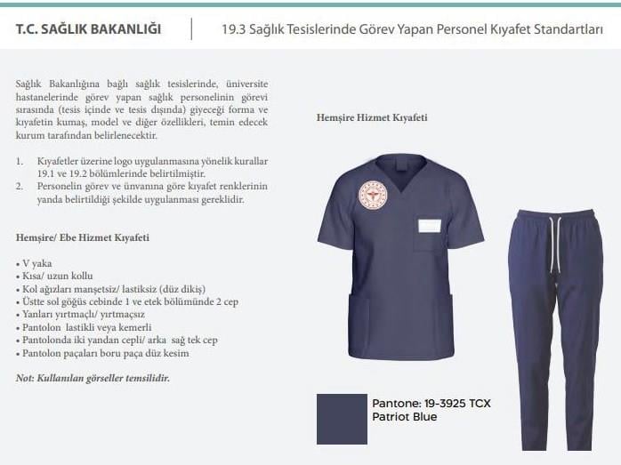 Unisex Lacivert Hemşire Scrubs Üniforma Takım Patriot Blue(Sağlık Bakanlığı Yeni Yönetmeliğe Uygun)-Nur Medikal Giyim