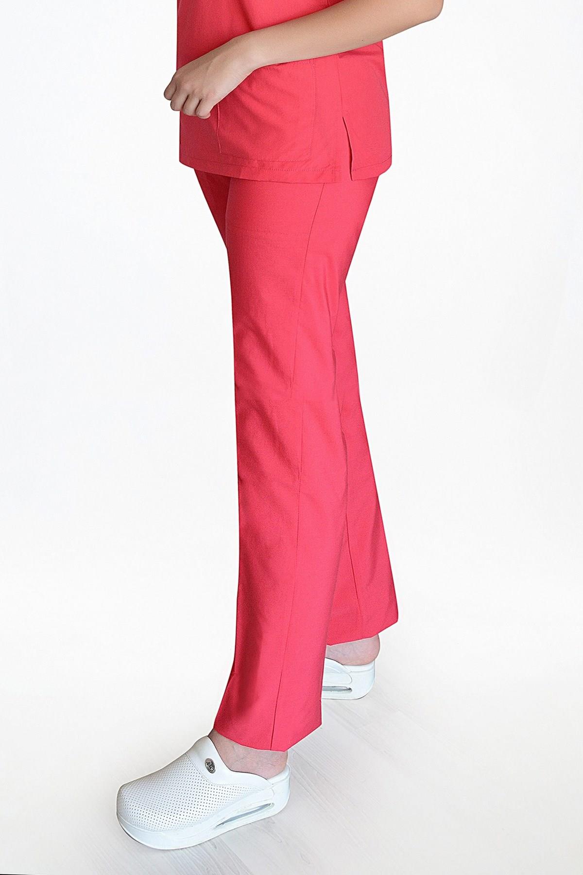 Unisex Narçiçeği Terikoton Hemşire Doktor Üniforma Takım Scrubs-Nur Medikal Giyim