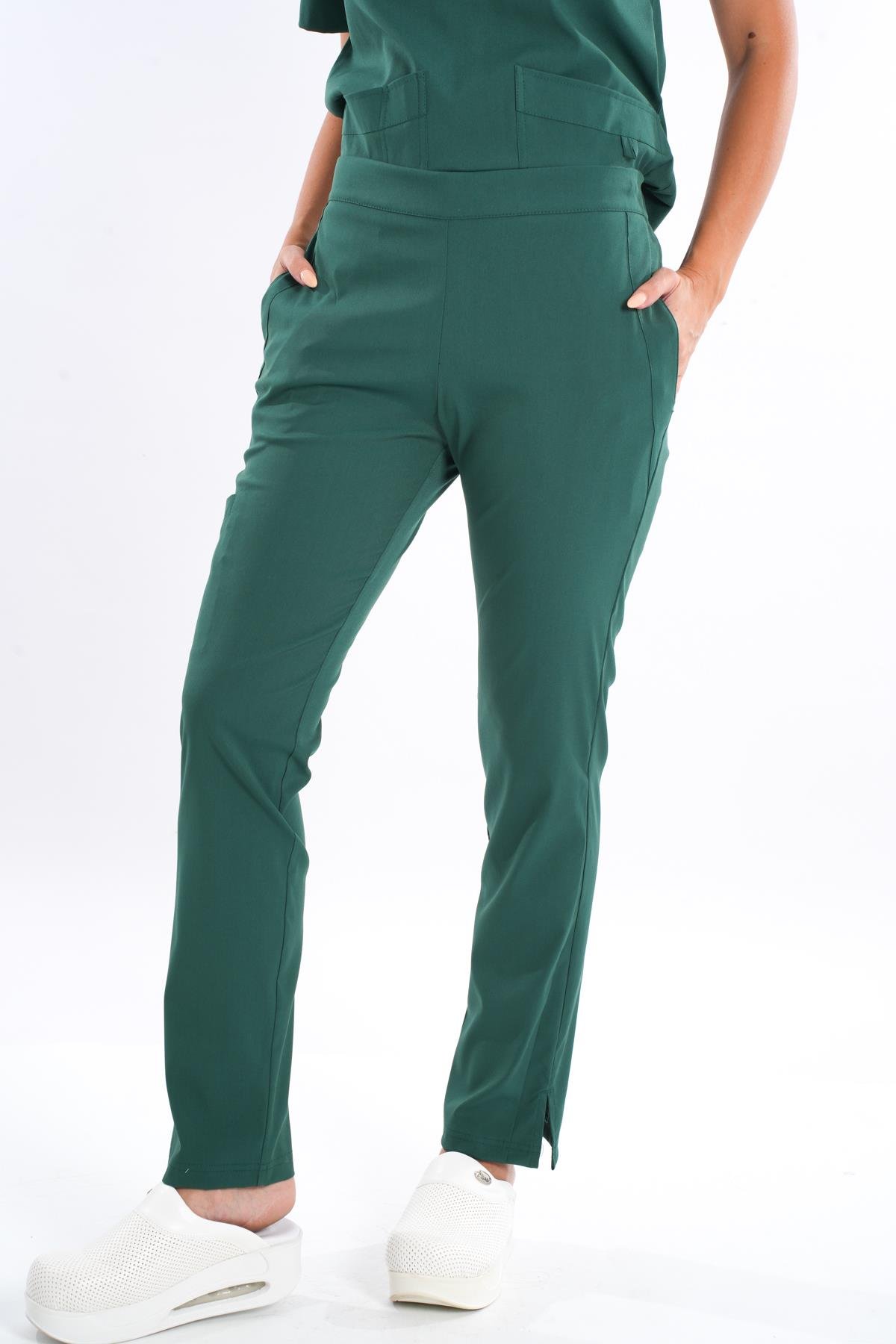 usiness Model Soft Likra Ördek Başı Yeşili Doktor Hemşire Hastane Scrubs Üniforma Takımı-Nur Medikal Giyim