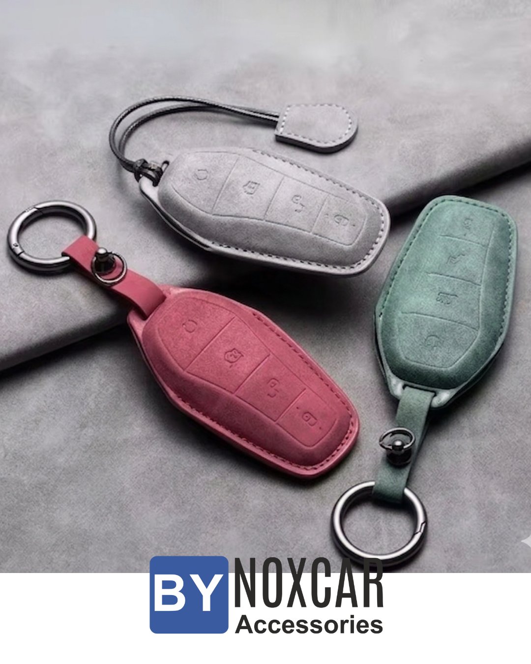 BYD Modern Süet Deri Anahtar Kılıfı