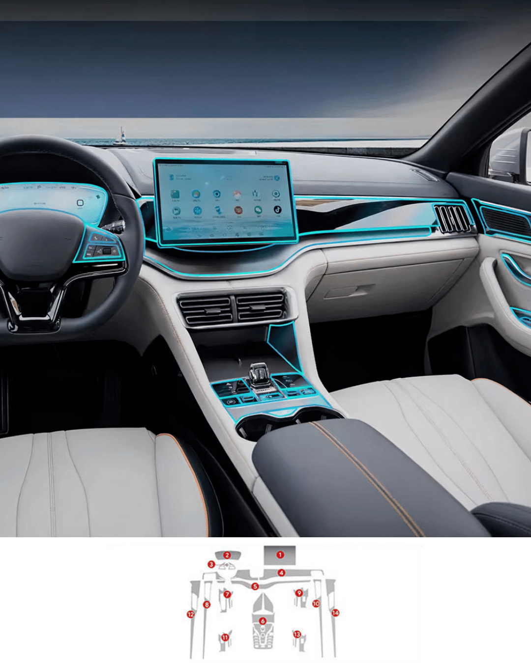 BYD Seul U Araç İçi Komple PPF Koruyucu Set