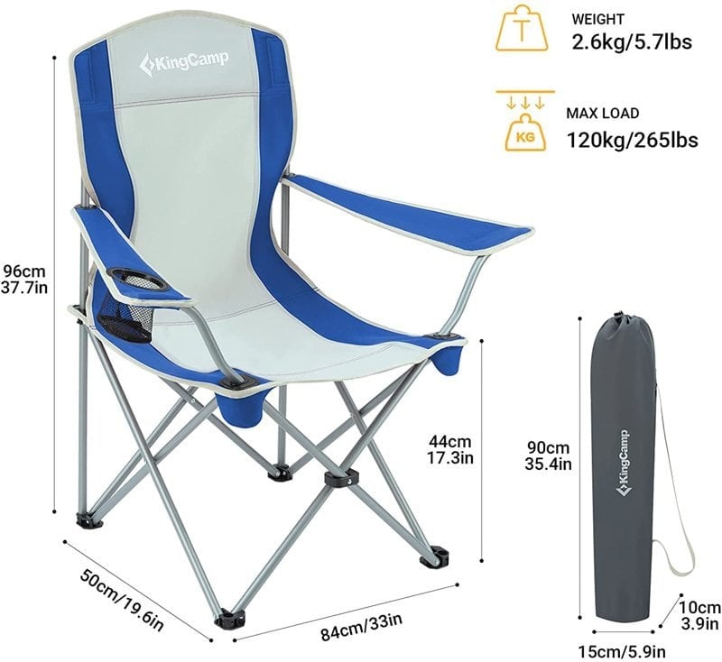 KINGCAMP SANDALYE SİYAH GRİ