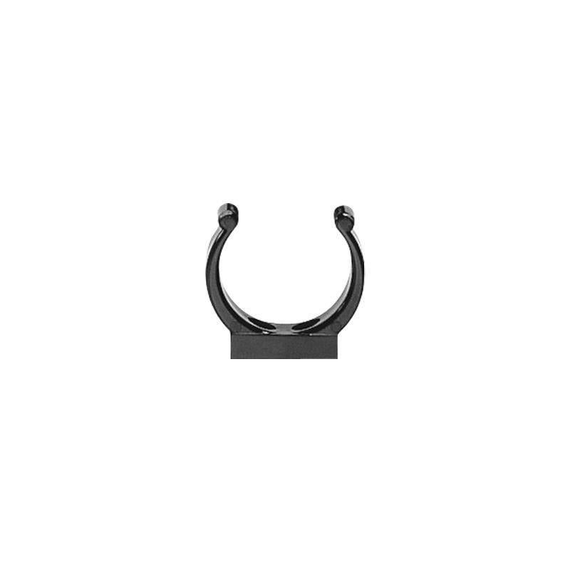 Plastic Support Clip, Ø19mm, Black