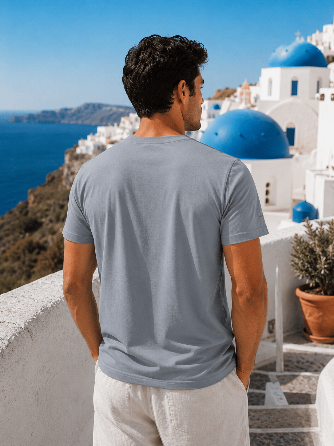 Erkek Baskılı Pamuk T-shirt