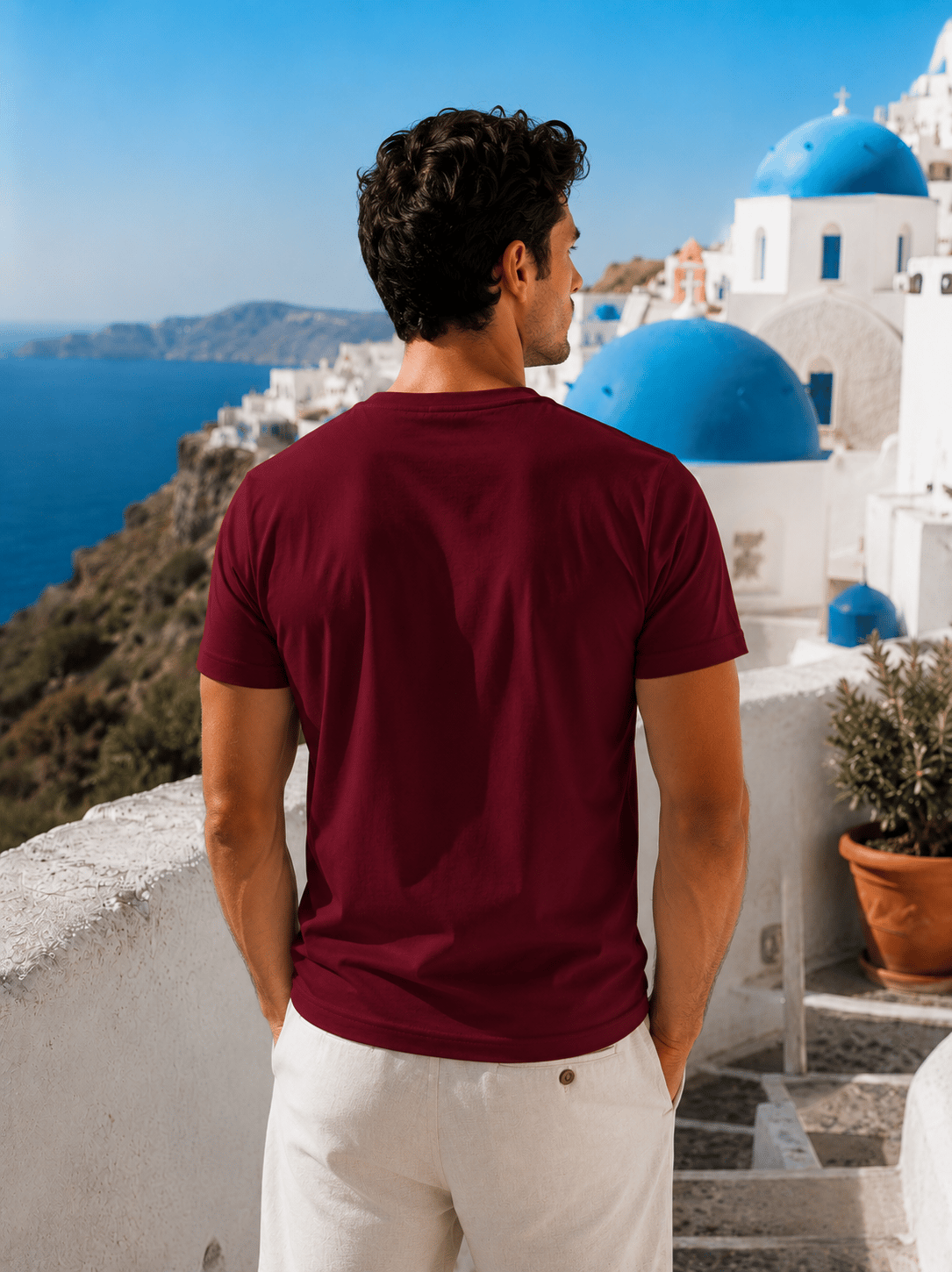 Erkek Baskılı Pamuk T-shirt