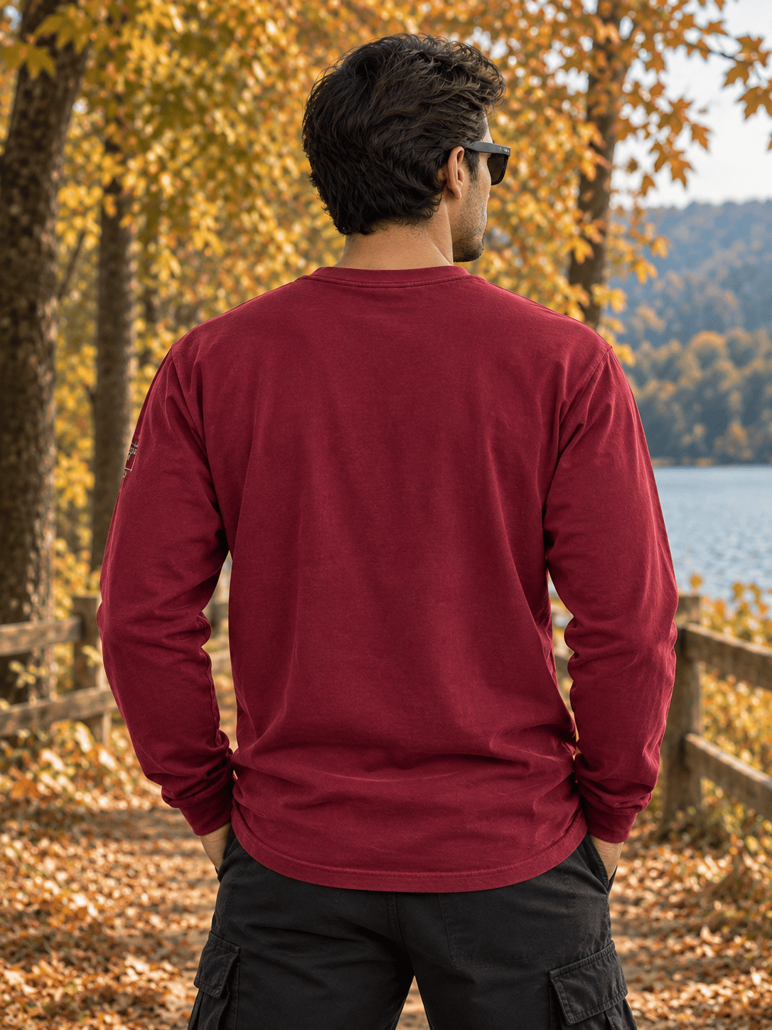 Erkek Bisiklet Yaka Basic Baskılı Sweatshirt