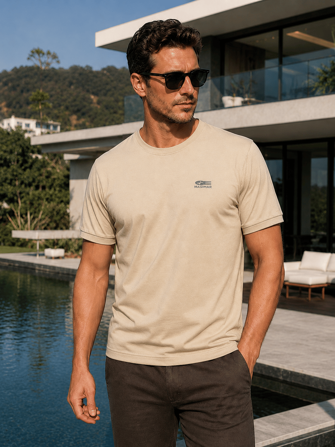 Erkek Ribanalı Esnek Spor 60/1 Kumaş T-shirt