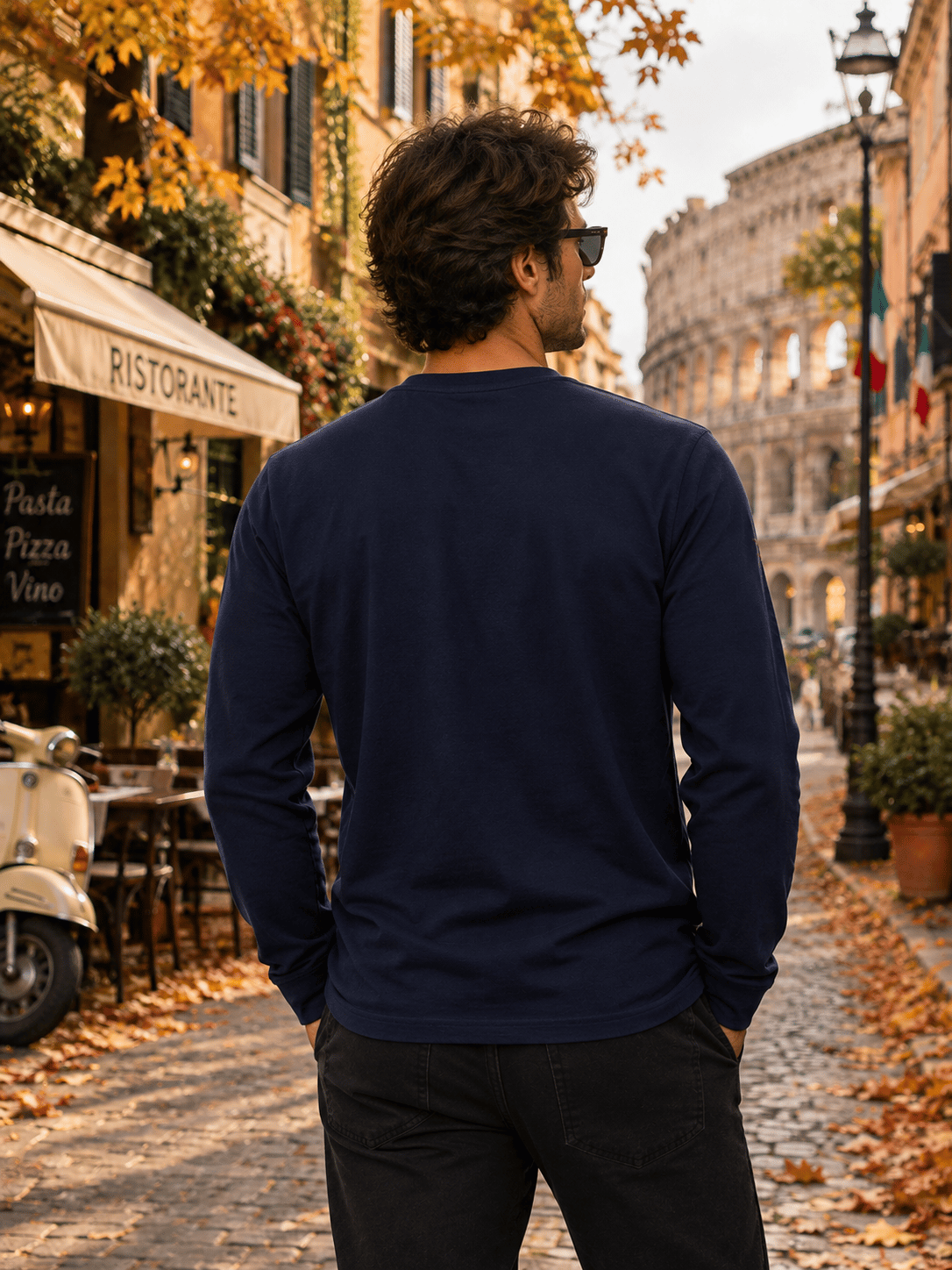 Erkek V yaka Sweatshirt %100 Pamuk