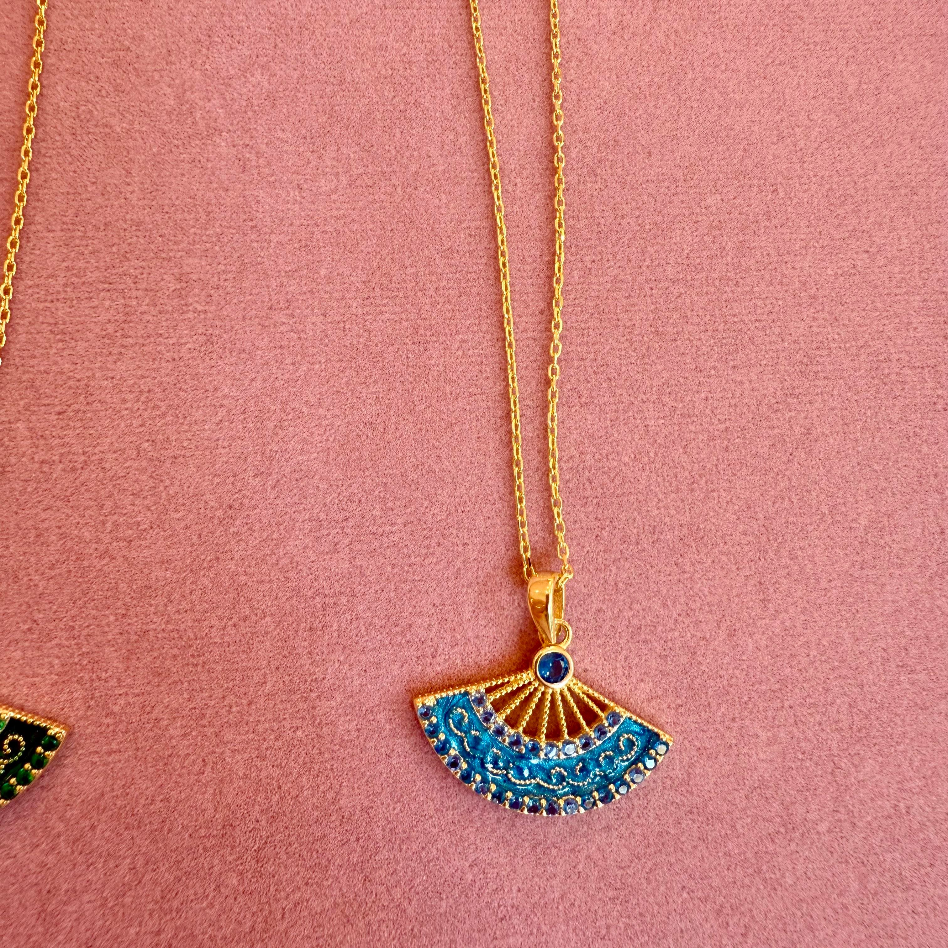 BLUE YELPAZE GOLD KOLYE