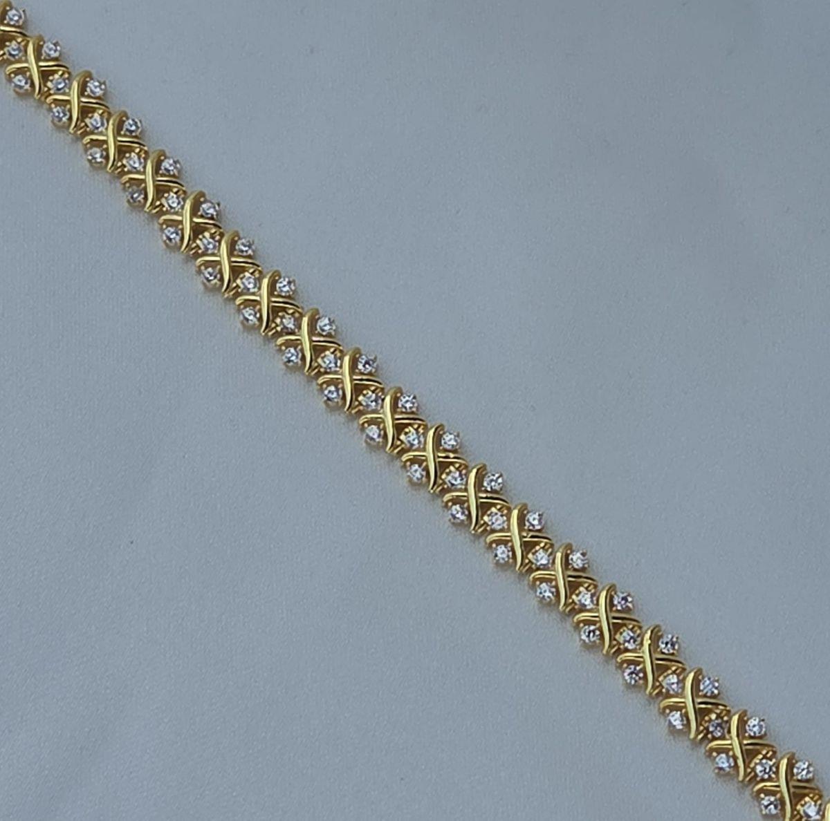 CROWN TAŞLI GOLD BİLEKLİK
