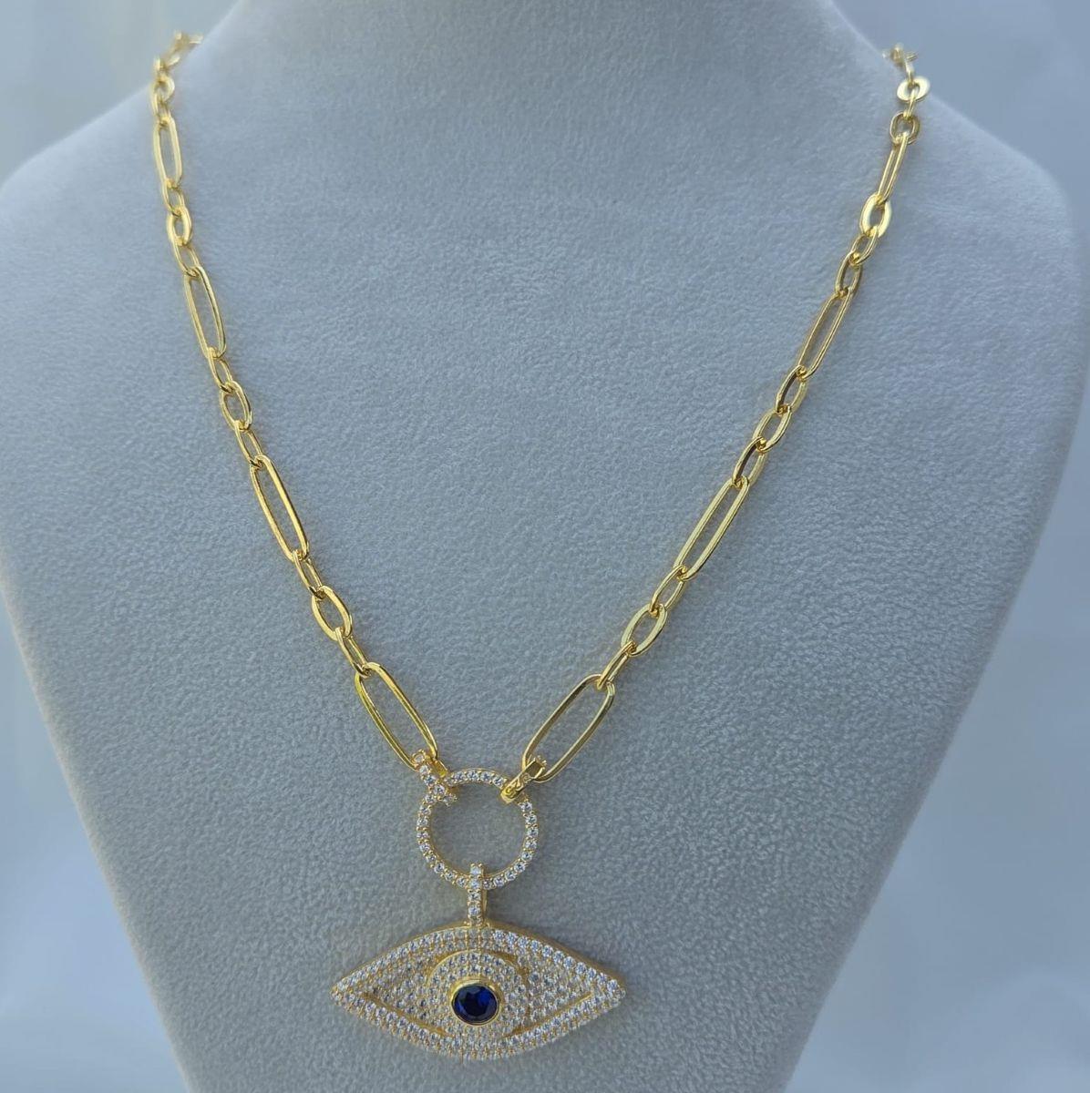 GOLD EVİL EYE KOLYE