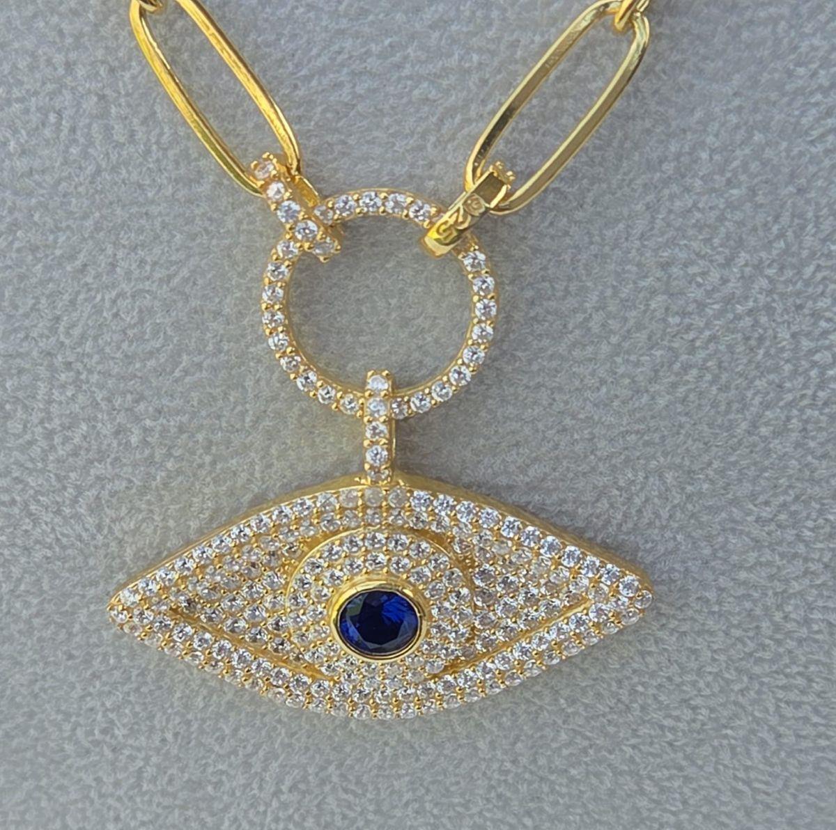 GOLD EVİL EYE KOLYE