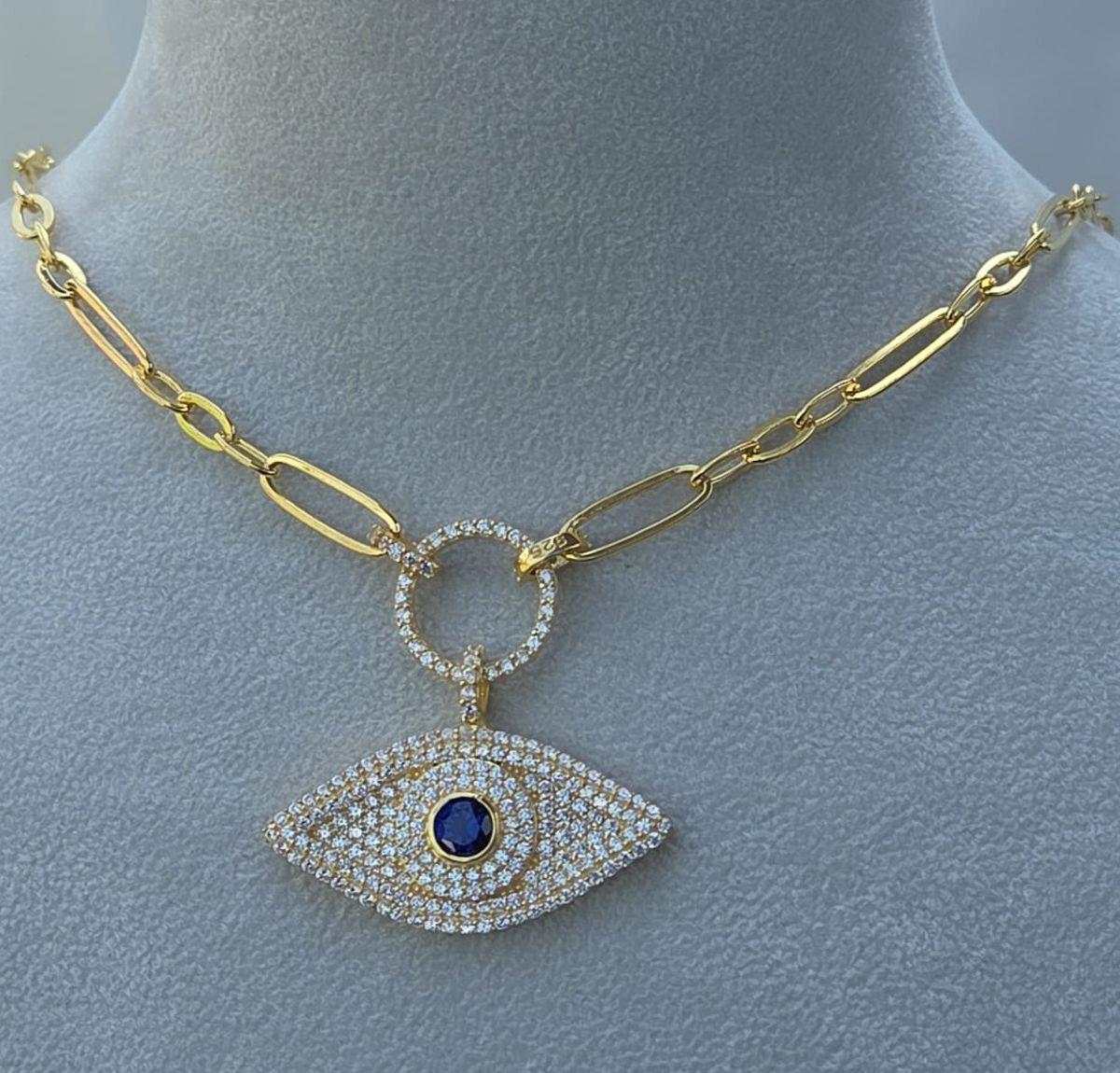 GOLD EVİL EYE KOLYE