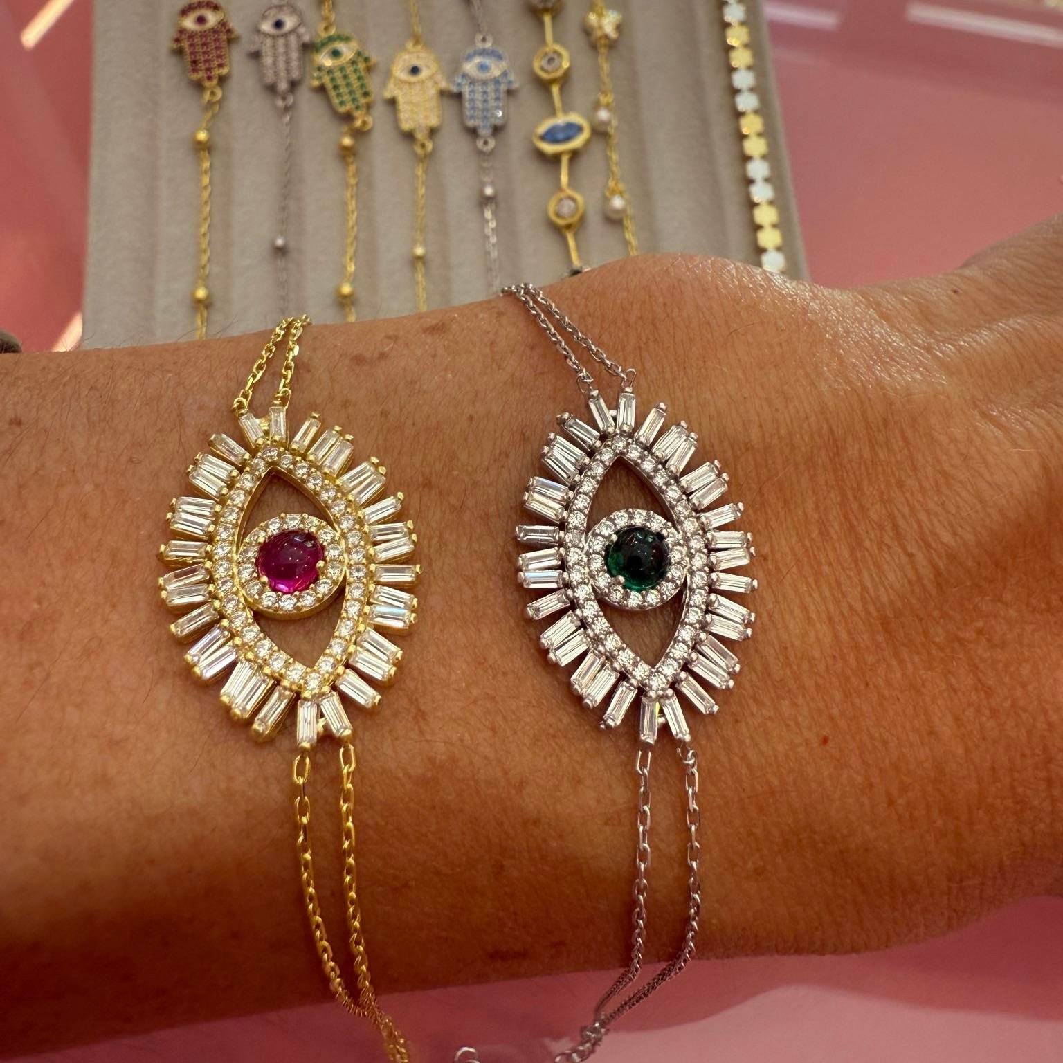 GREEN EVIL EYE BİLEKLİK