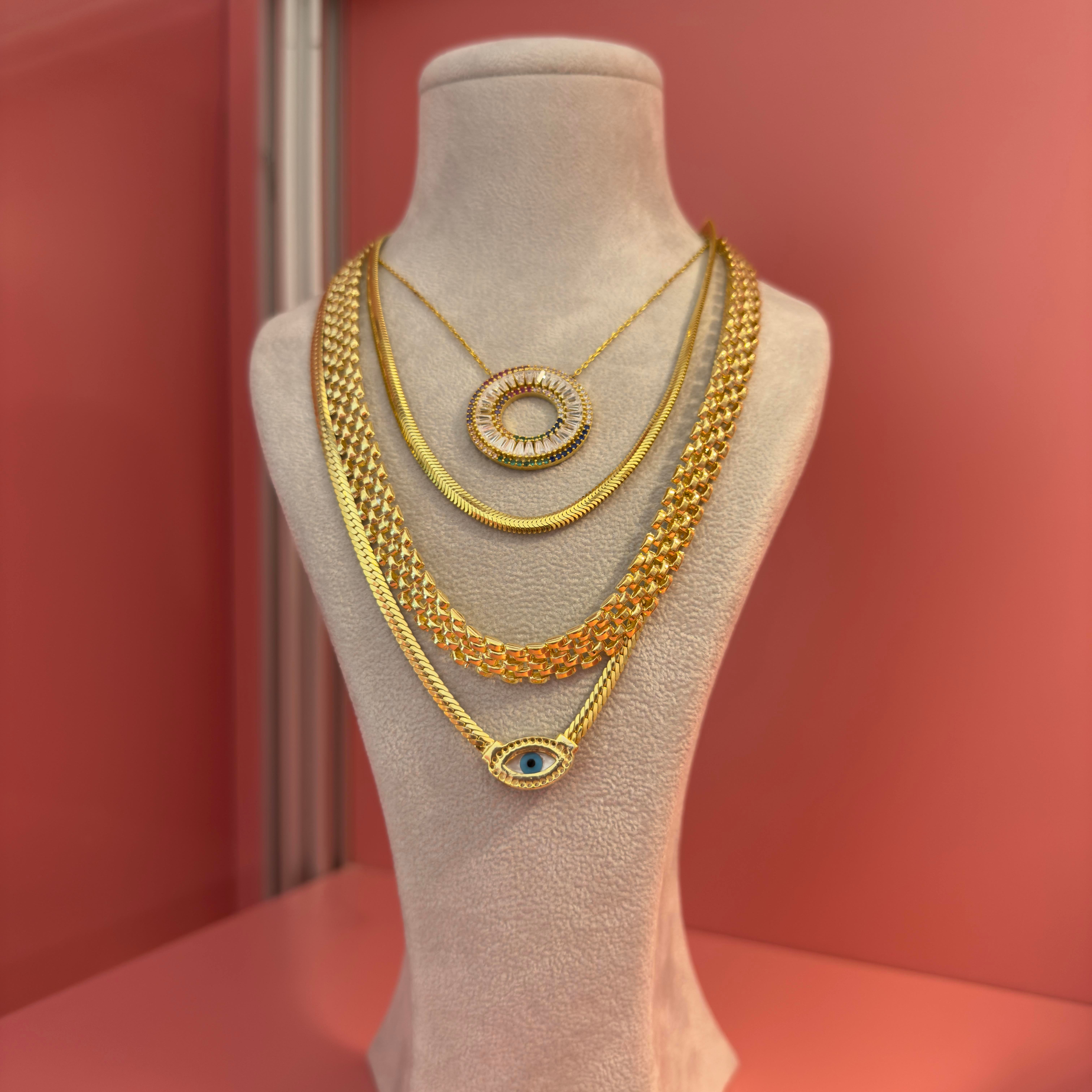 ÖRME ZİNCİR GOLD KOLYE