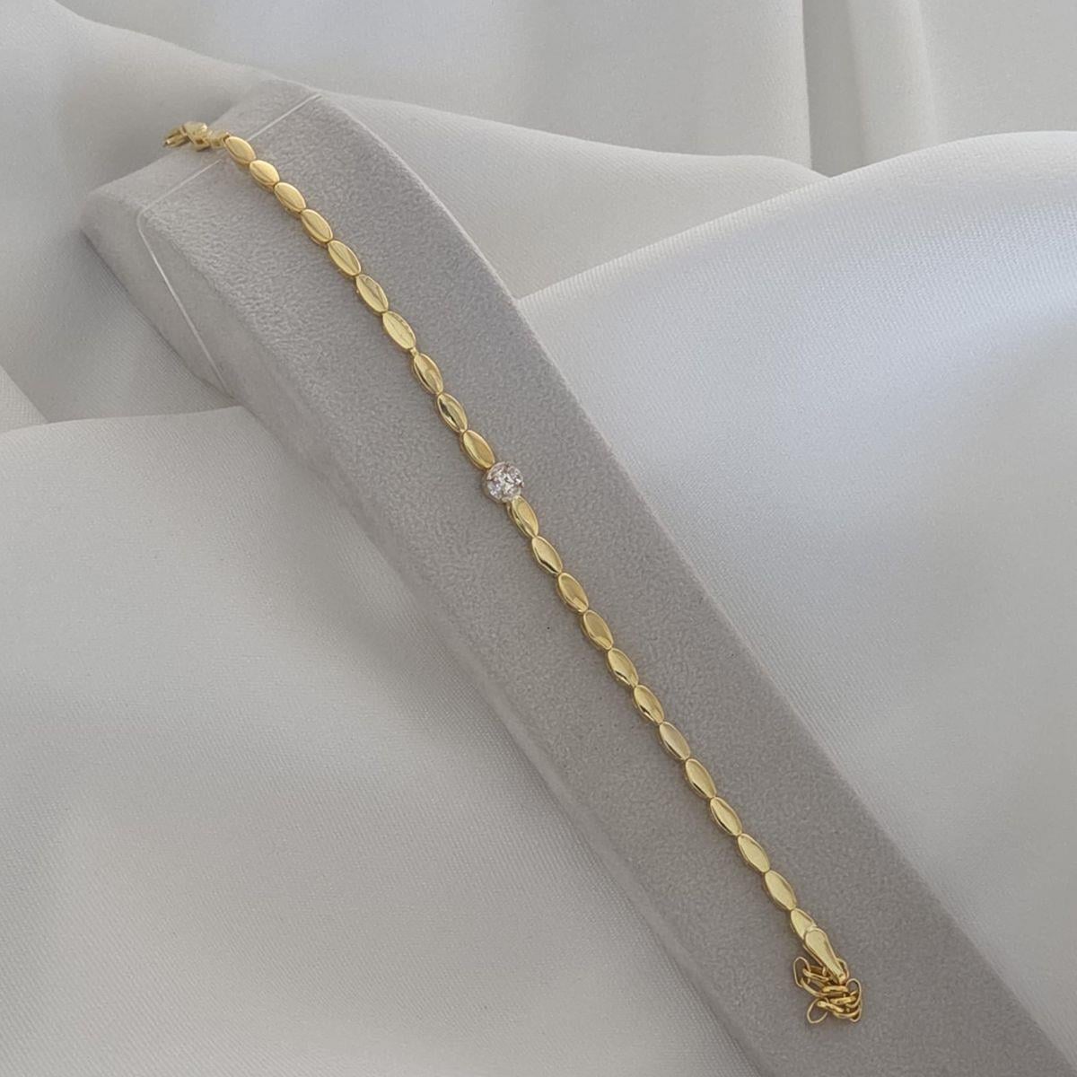TEK TAŞ ARPA GOLD BİLEKLİK