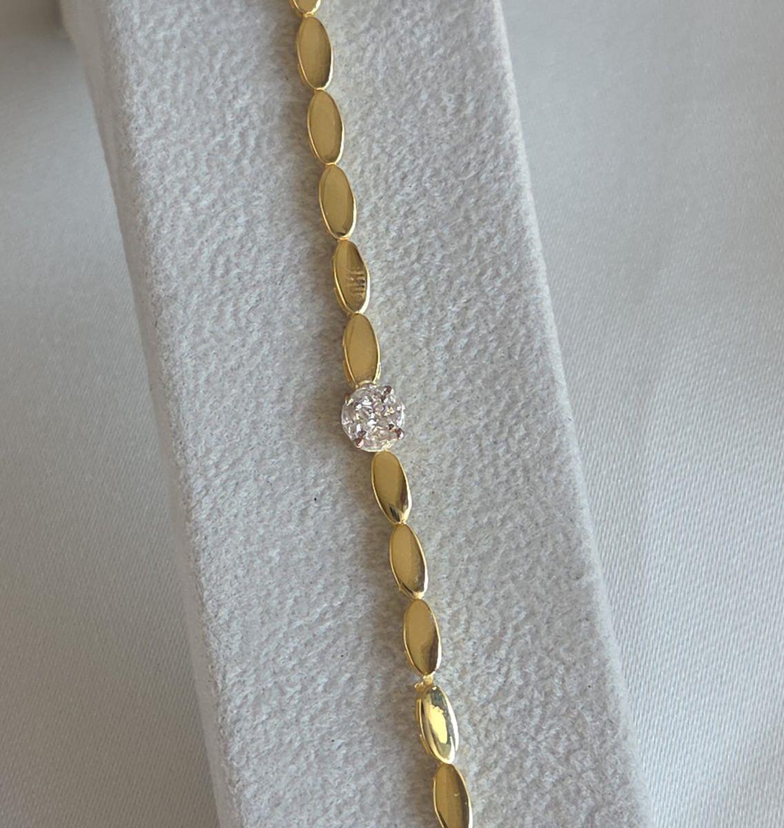 TEK TAŞ ARPA GOLD BİLEKLİK