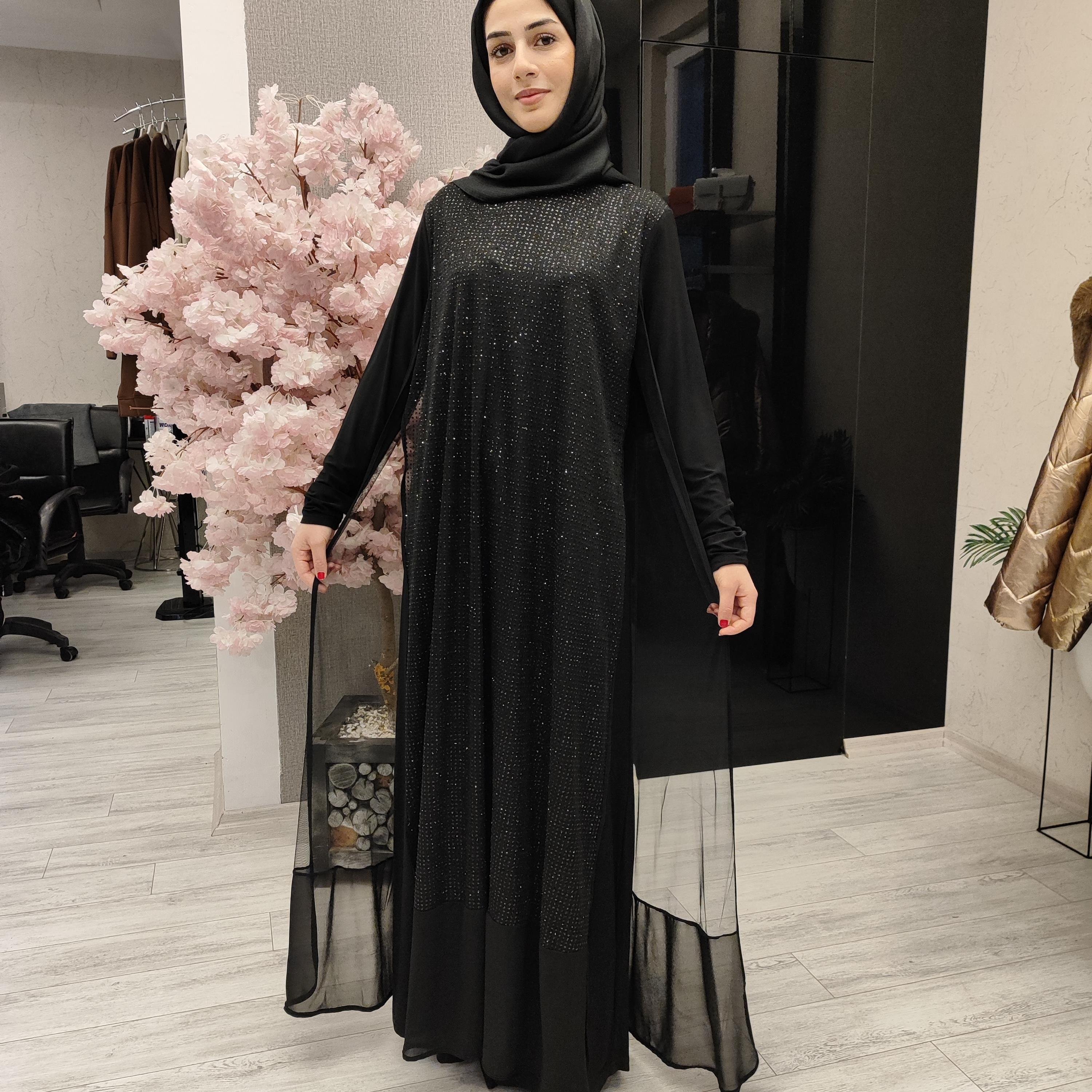 EFRAZE SİM BASKILI ELBİSE 478/SIYAH/1 BEDEN
