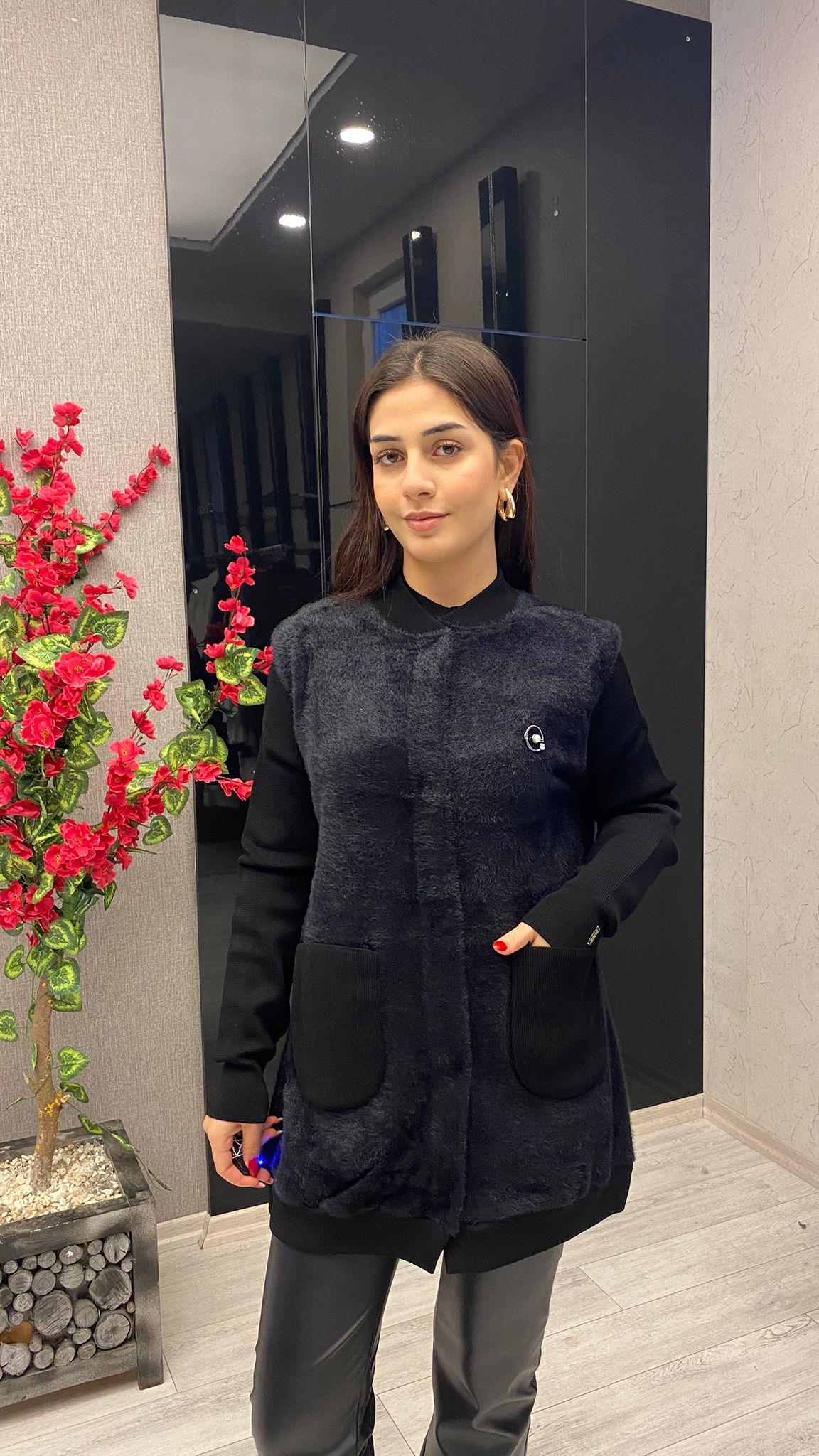 SÜSSÜ ANGORA RAYONKOL CEKET