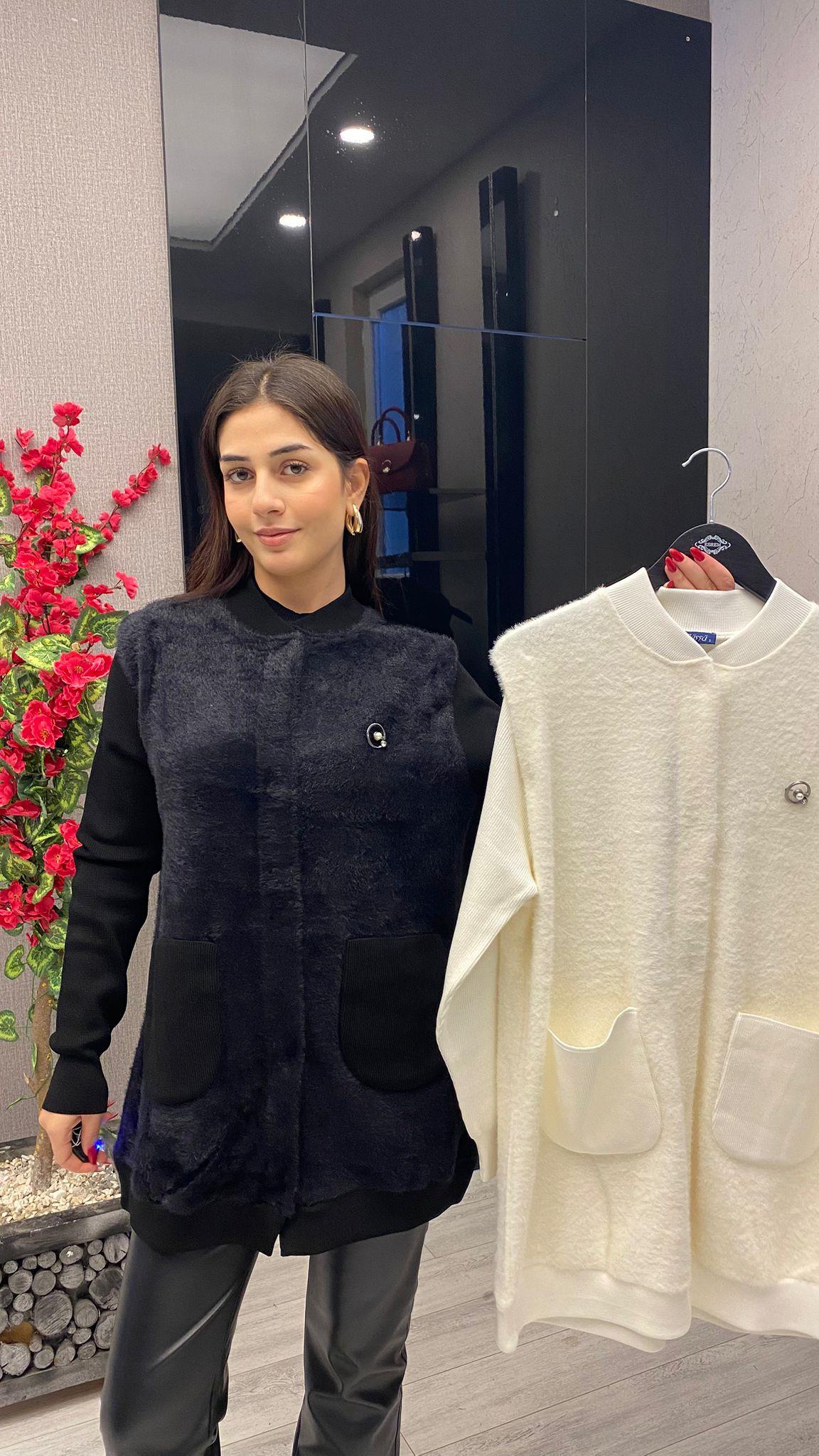 SÜSSÜ ANGORA RAYONKOL CEKET