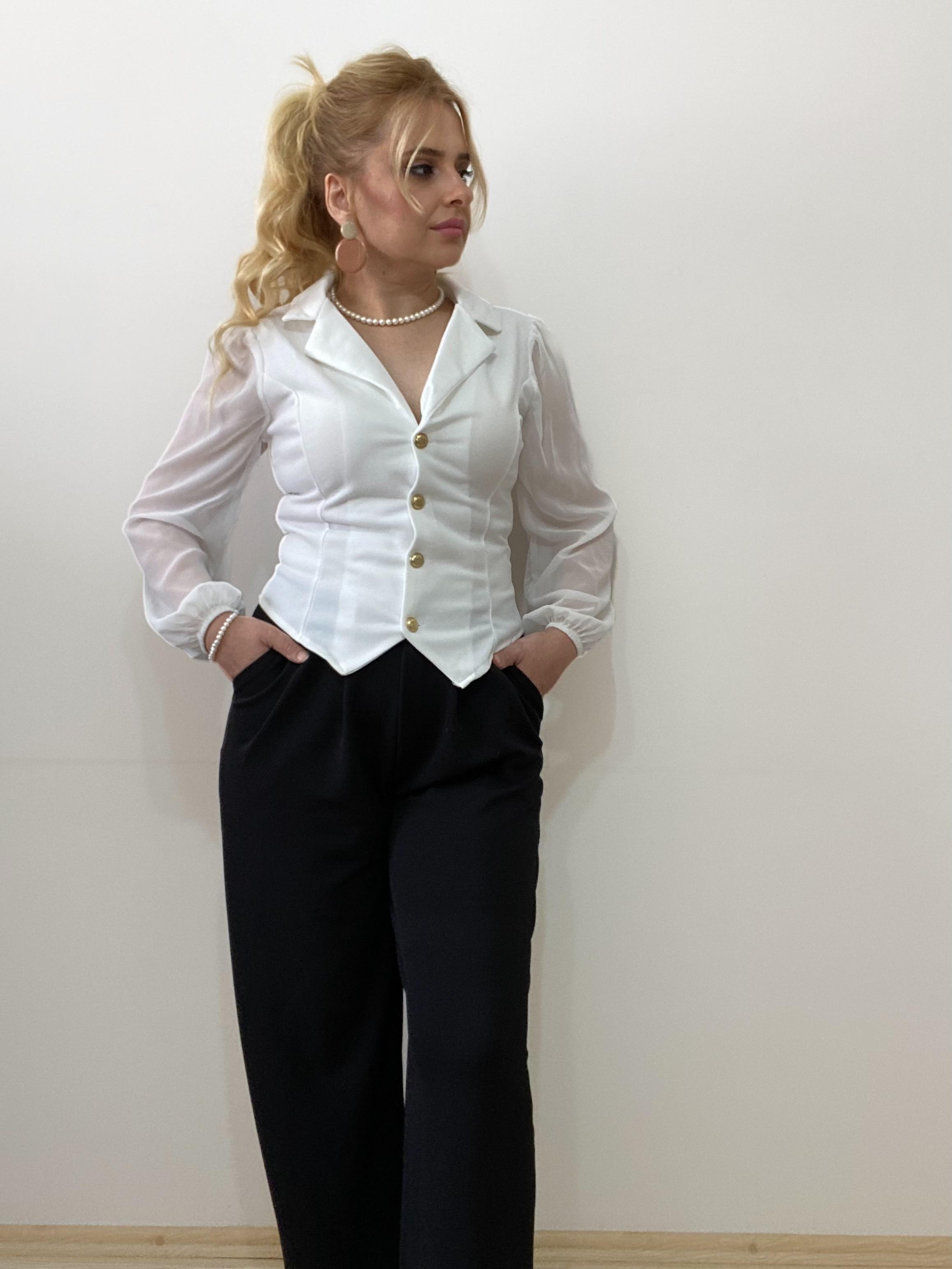 KOL ŞİFON CEKET