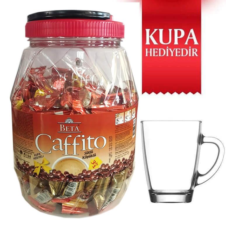 Beta Caffıto 3 In 1 Sütlü Köpüklü Pet Kavanoz 36*18 Gr, Cam Kupa Hediyeli