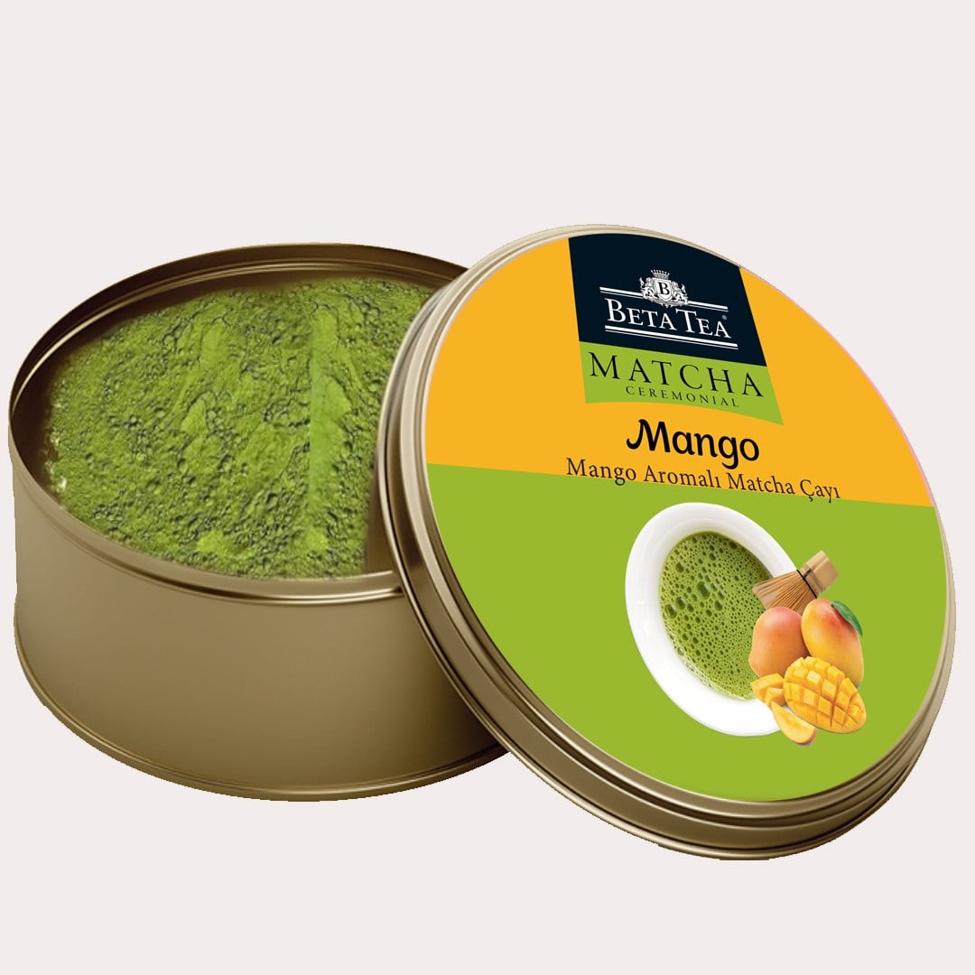 Beta Ceremonial Mango Aromalı Matcha Yeşil Çay 25 g - Metal Ambalaj 