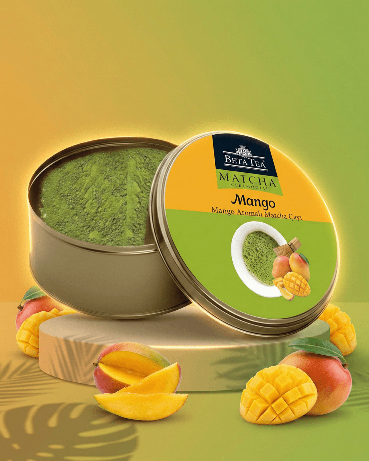 Beta Ceremonial Mango Aromalı Matcha Yeşil Çay 25 g - Metal Ambalaj 
