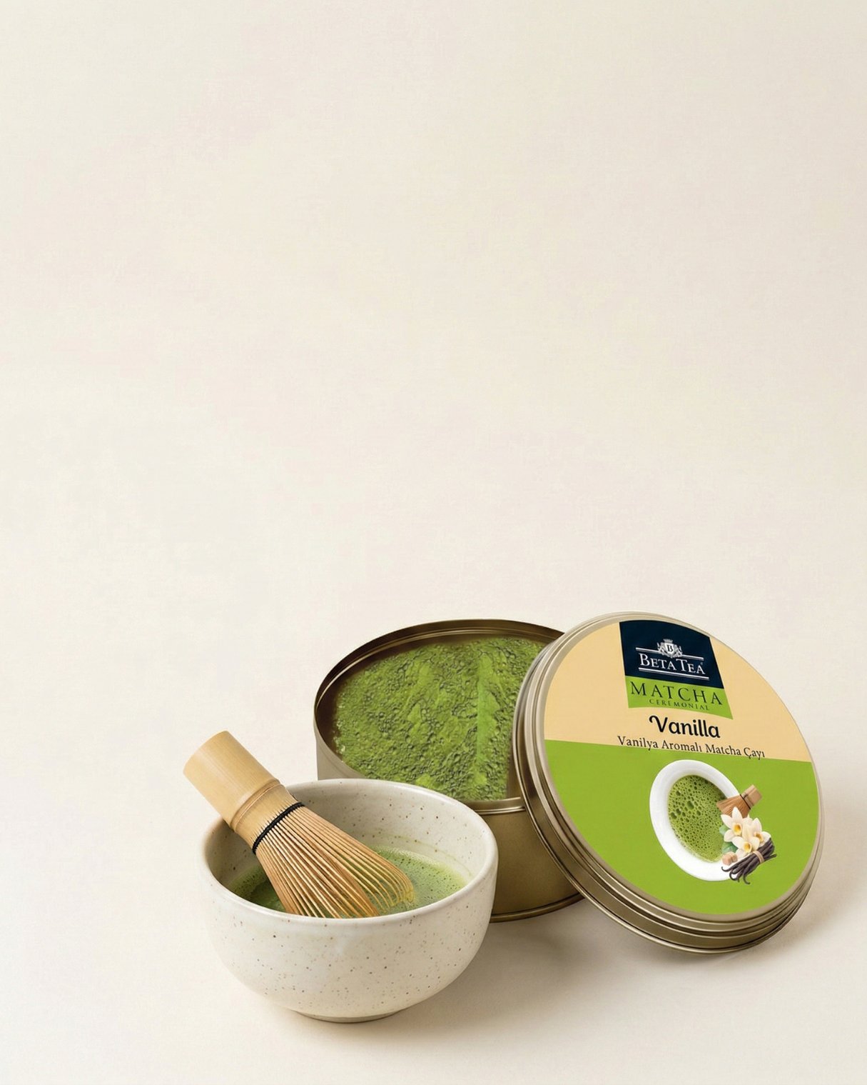 Beta Ceremonial Vanilya Aromalı Matcha Yeşil Çay 25 g - Metal Ambalaj 