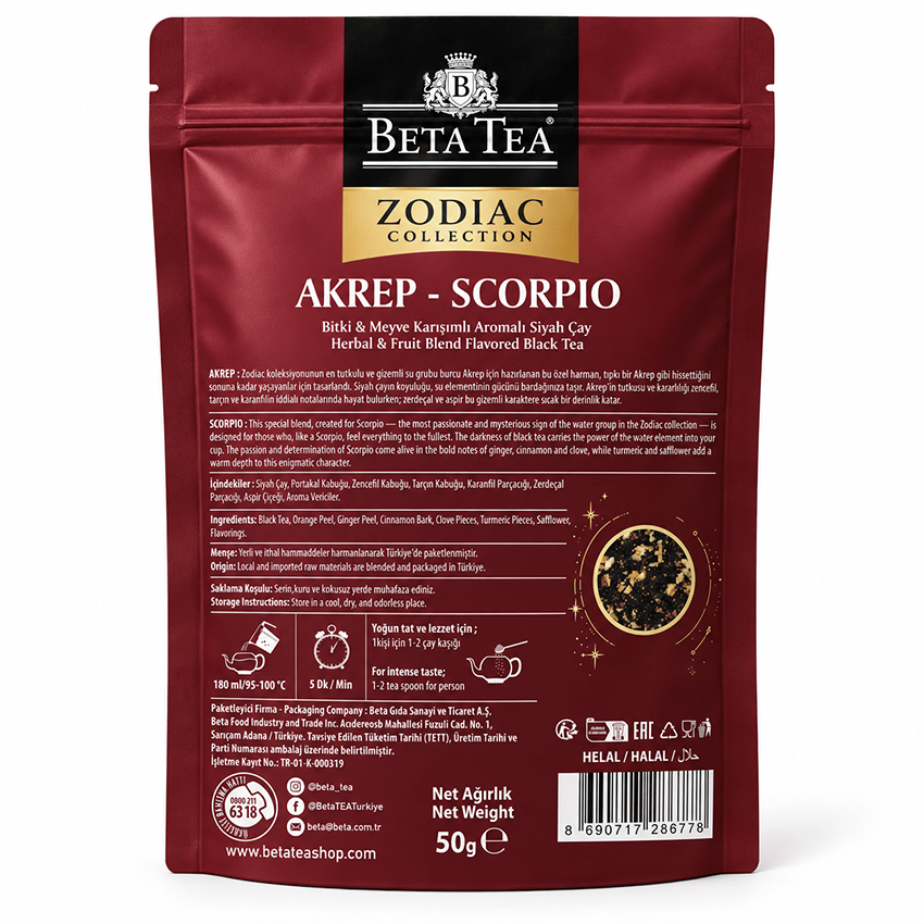Beta Tea Zodiac Collection Akrep Burcu Çayı 50 g - Astroloji Çayları Serisi